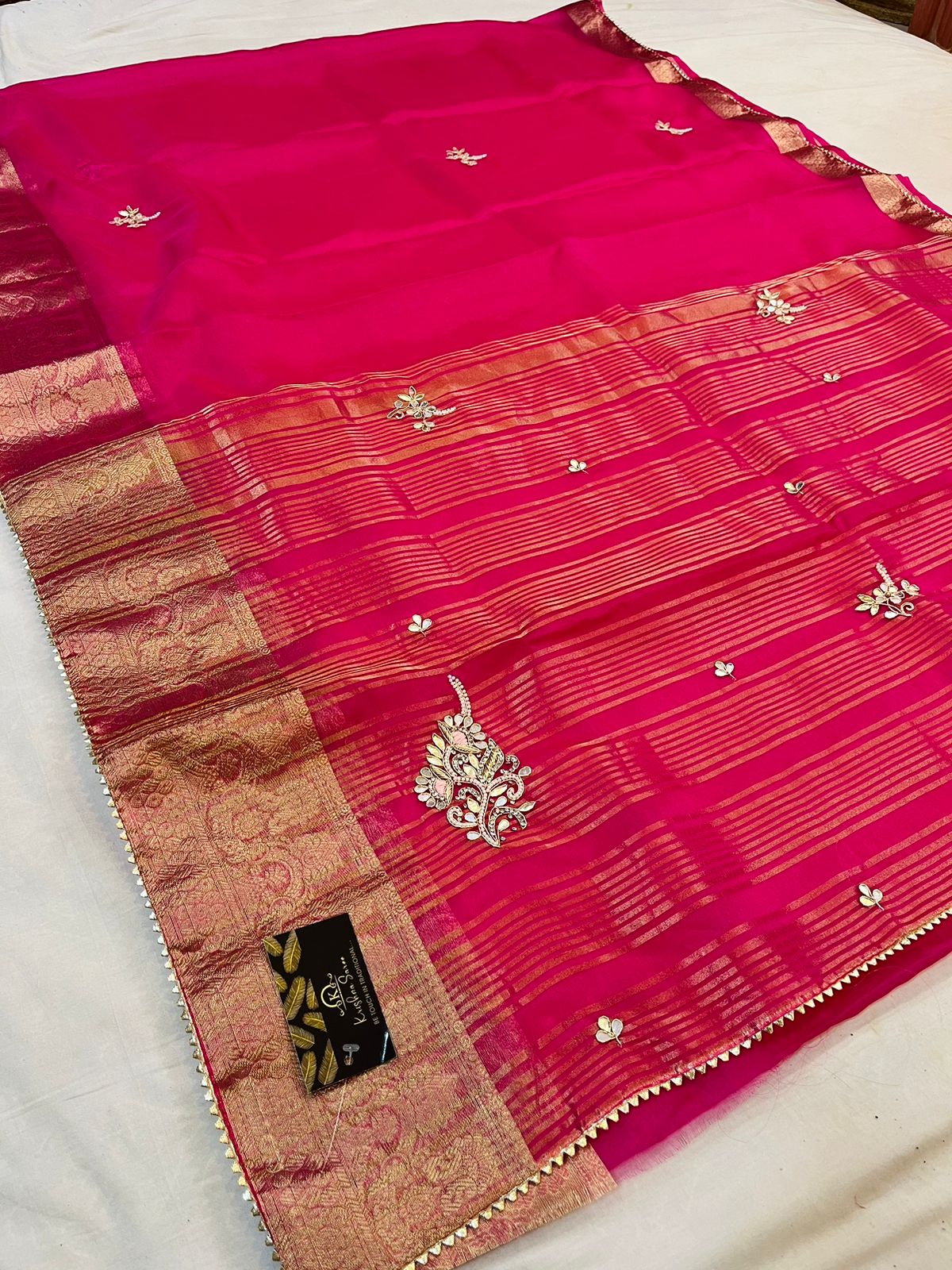 Organza Saree With Premium Work