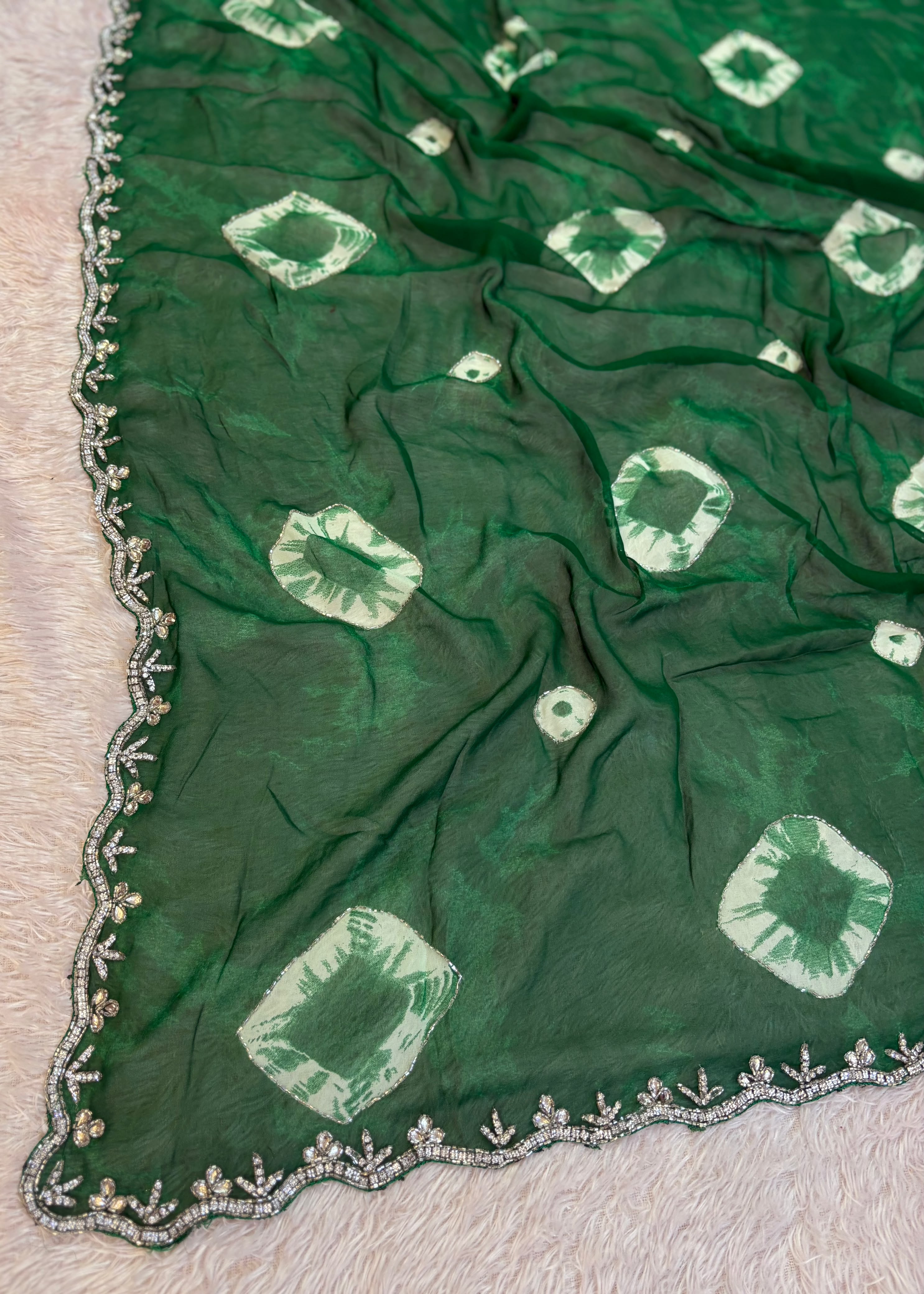 Designer Georgette Saree with Work