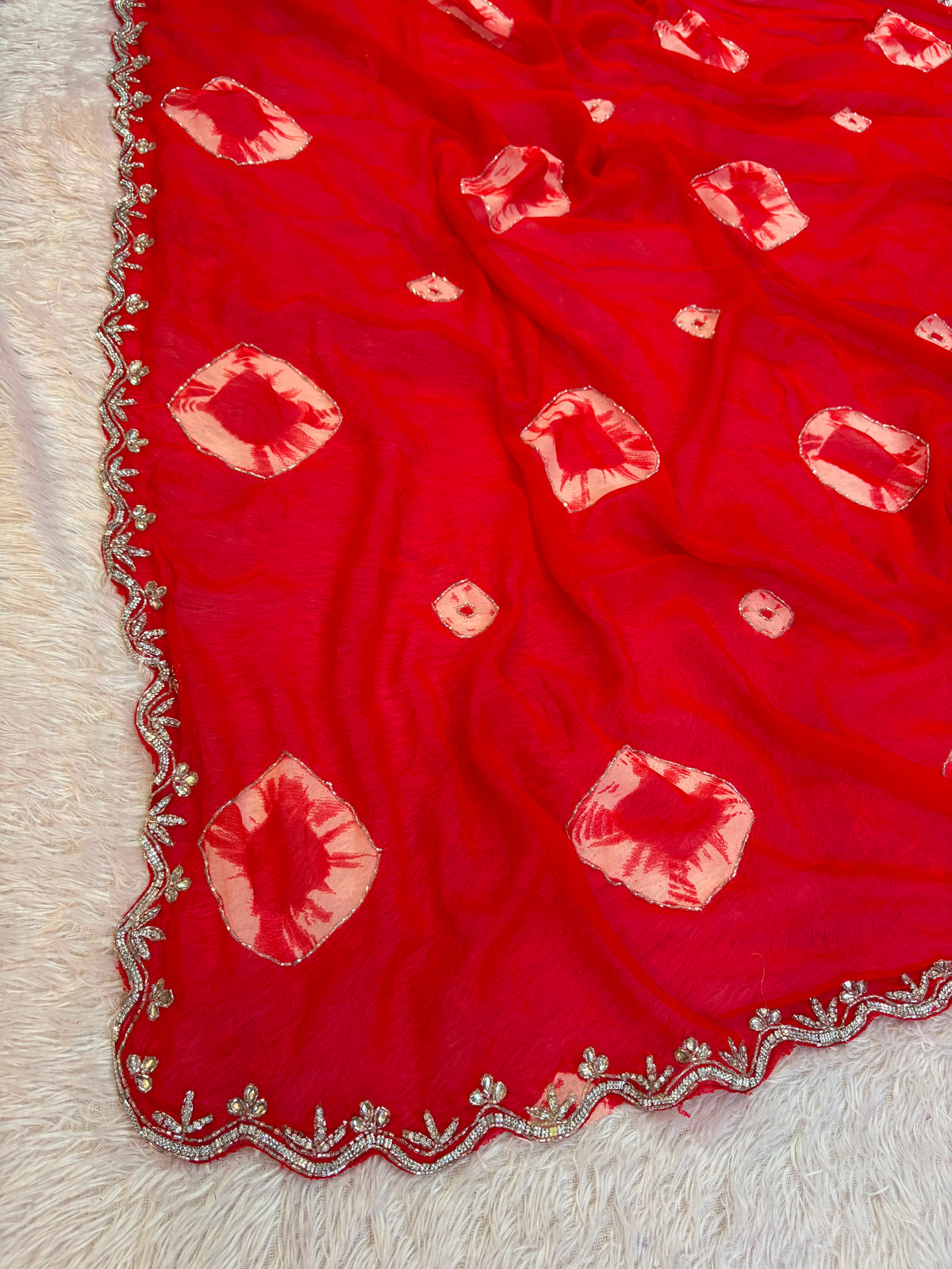Designer Georgette Saree with Work