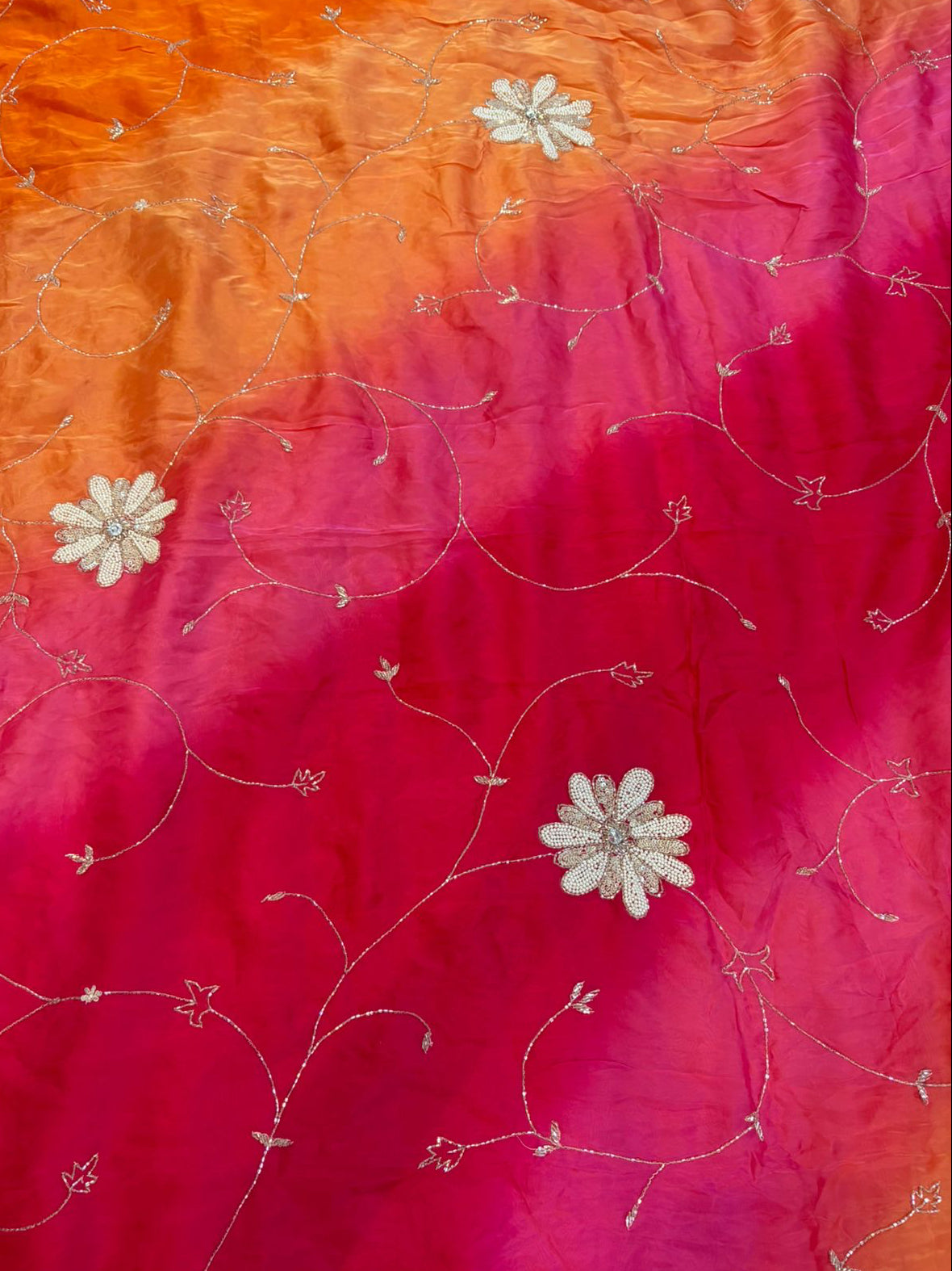 Pure H O silk Saree With JAL work