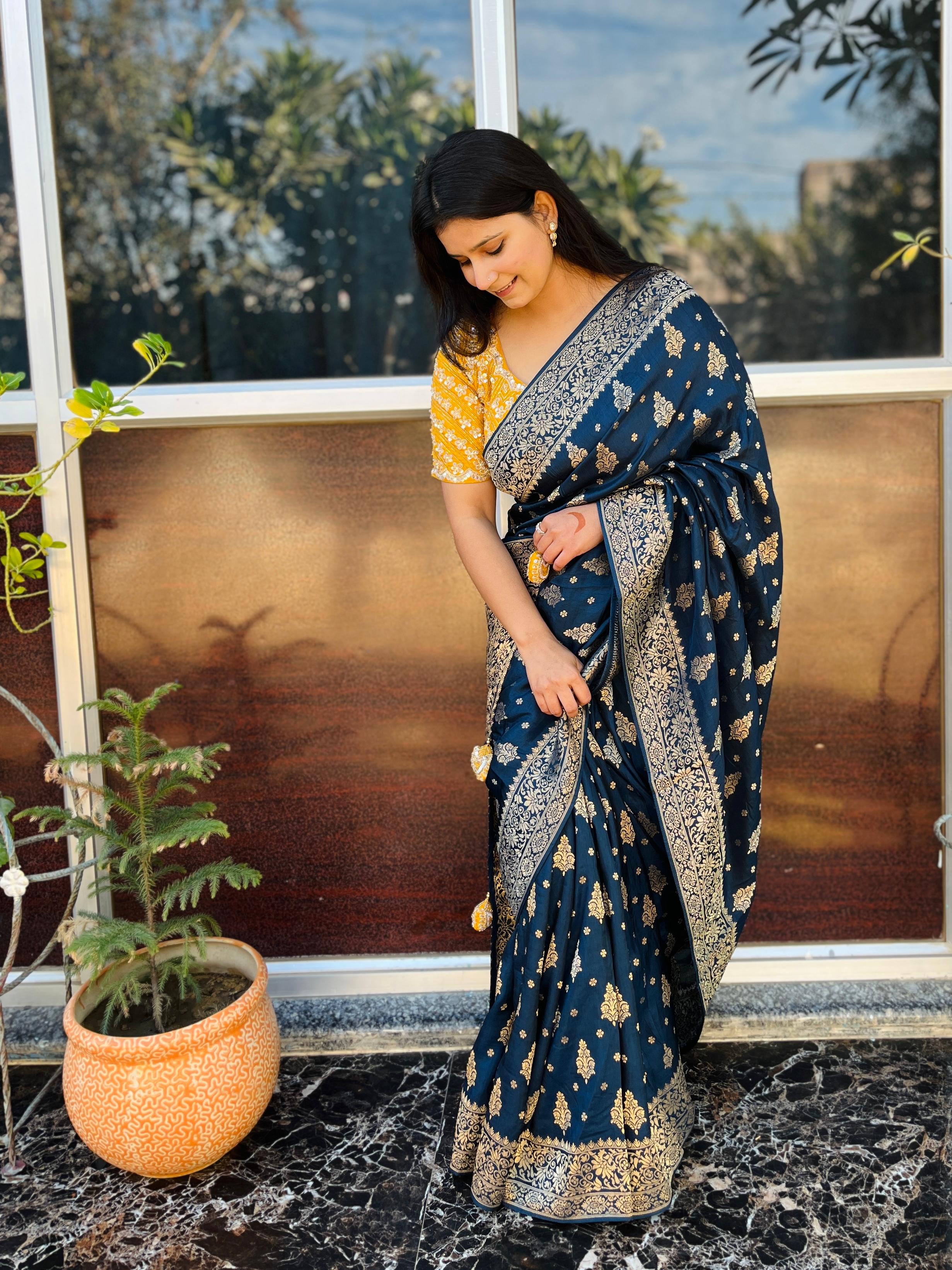 Designer Dolla Silk Saree With Weaving Work X Ready to Ware Blouse