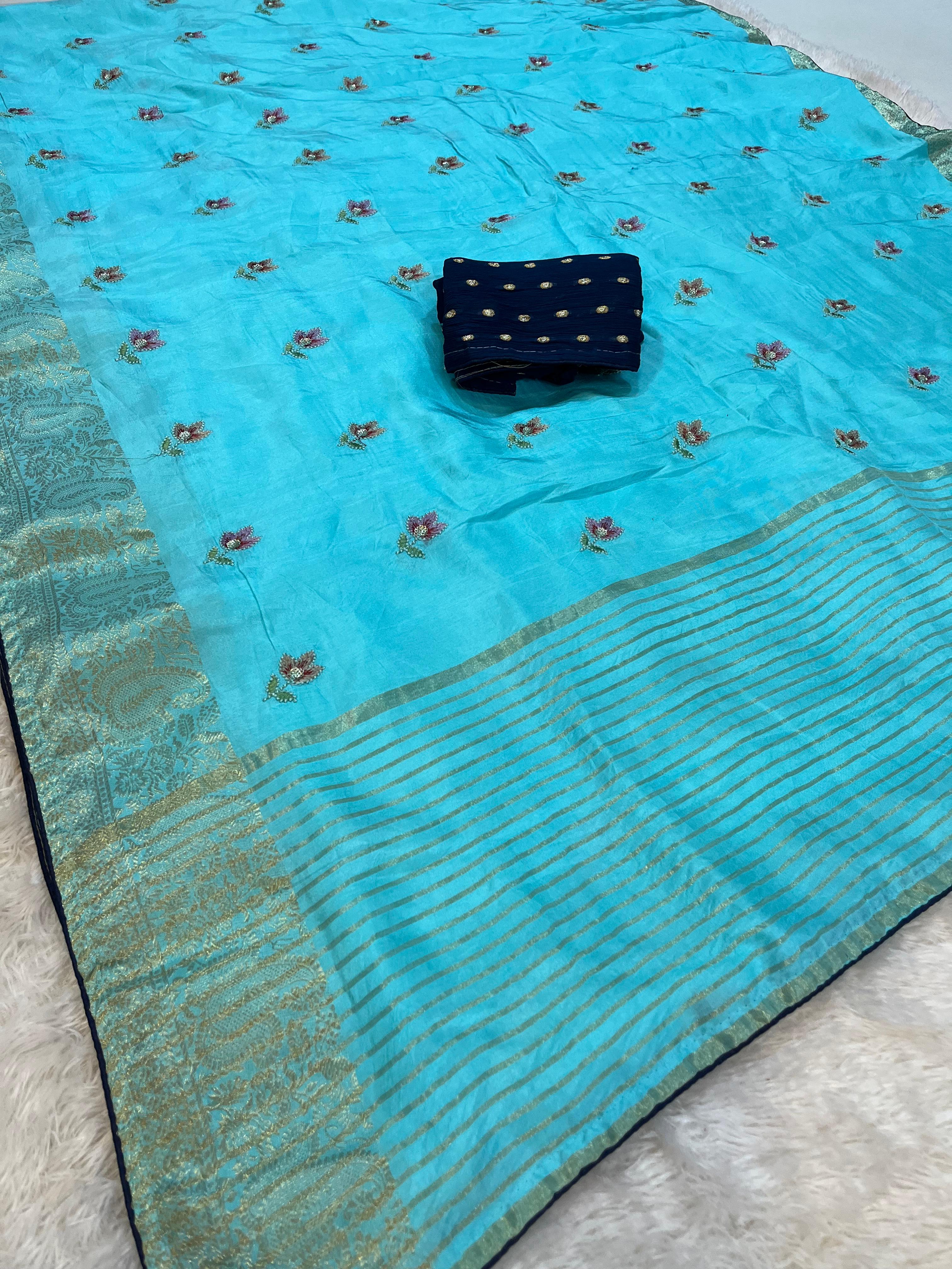 Designer Dolla Silk Saree With Thread Work