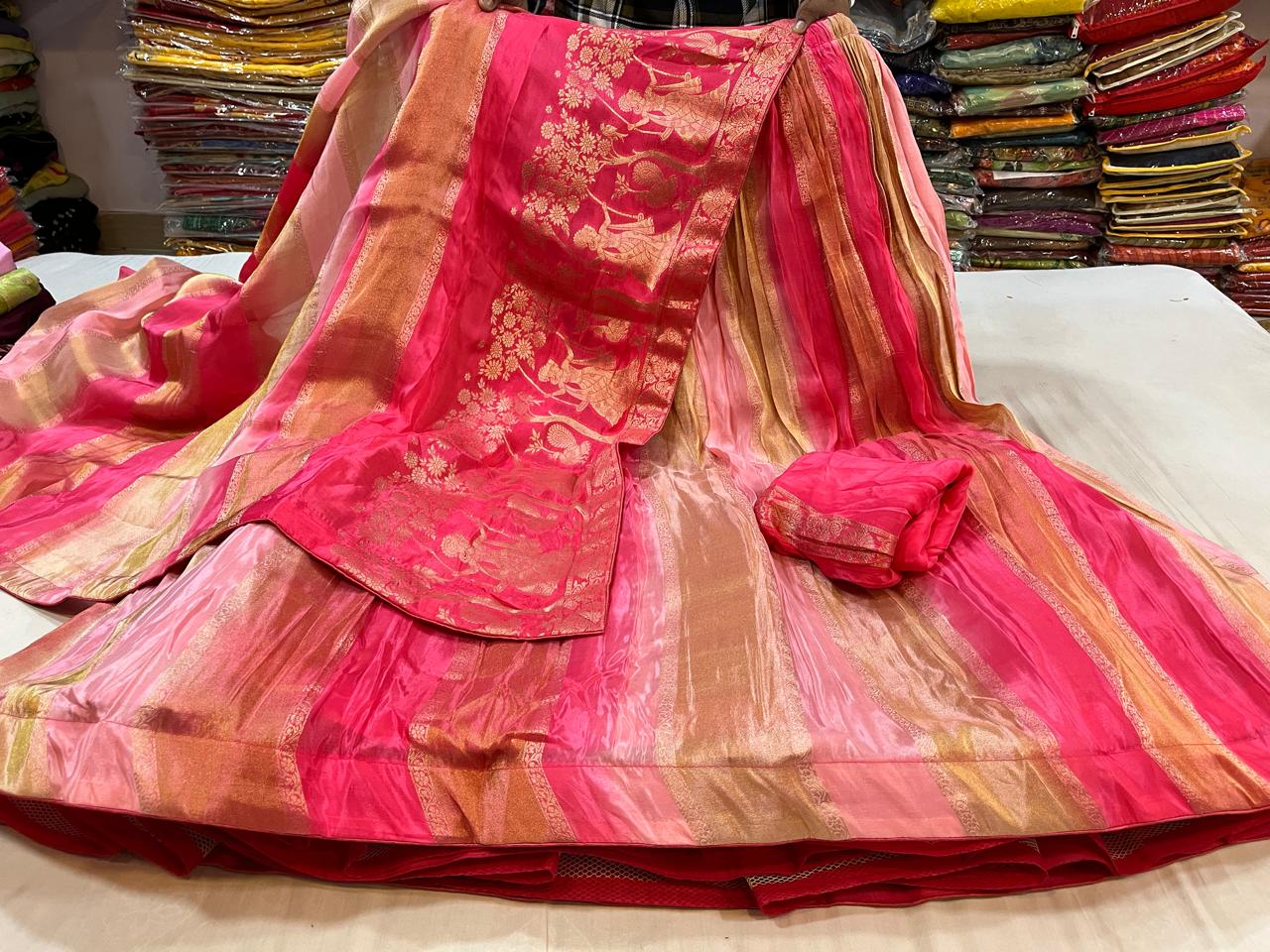 Beautiful H.O. Silk X Tissue Lehenga