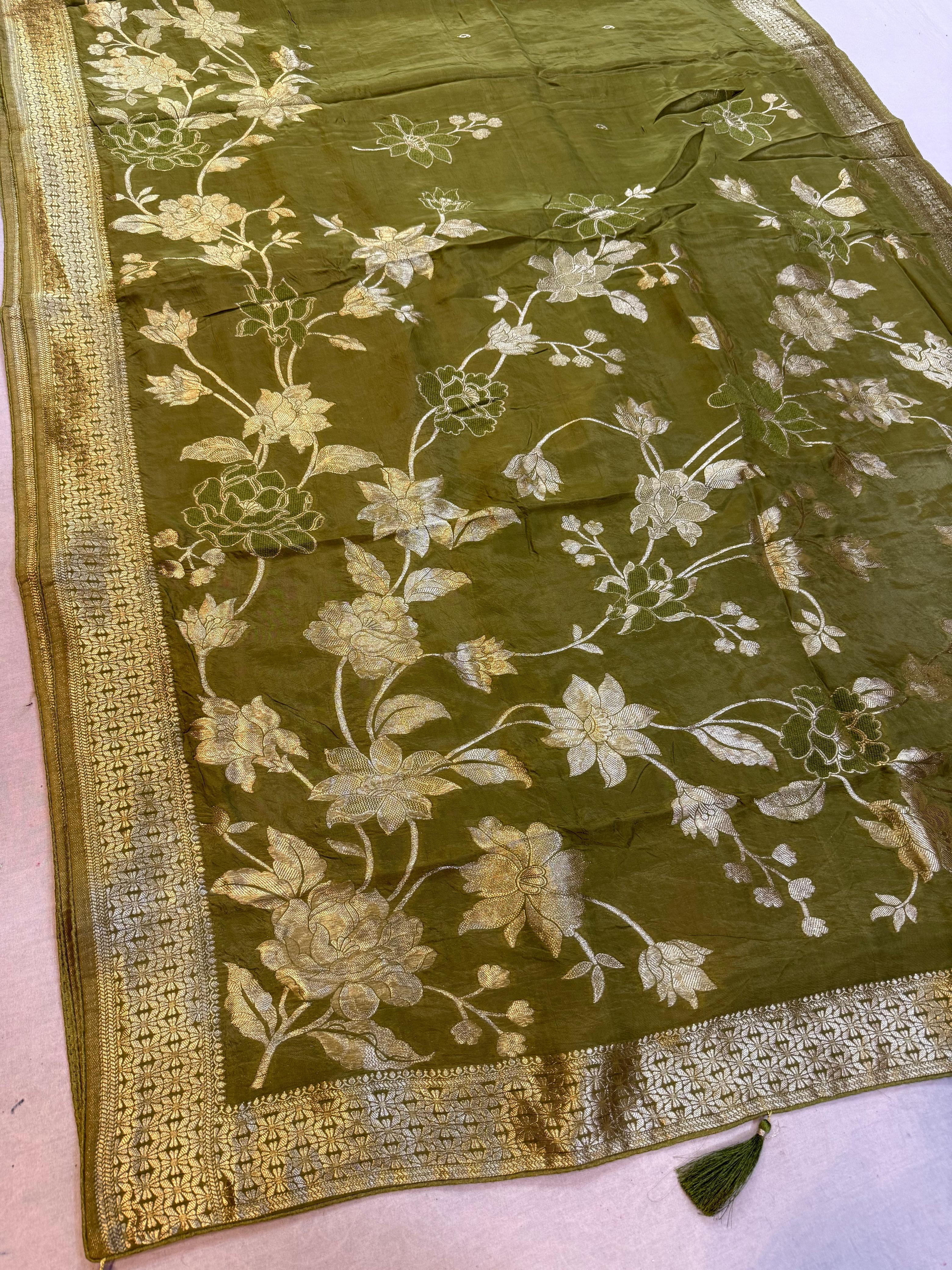 Beautiful Upada Silk Saree With Zari Work