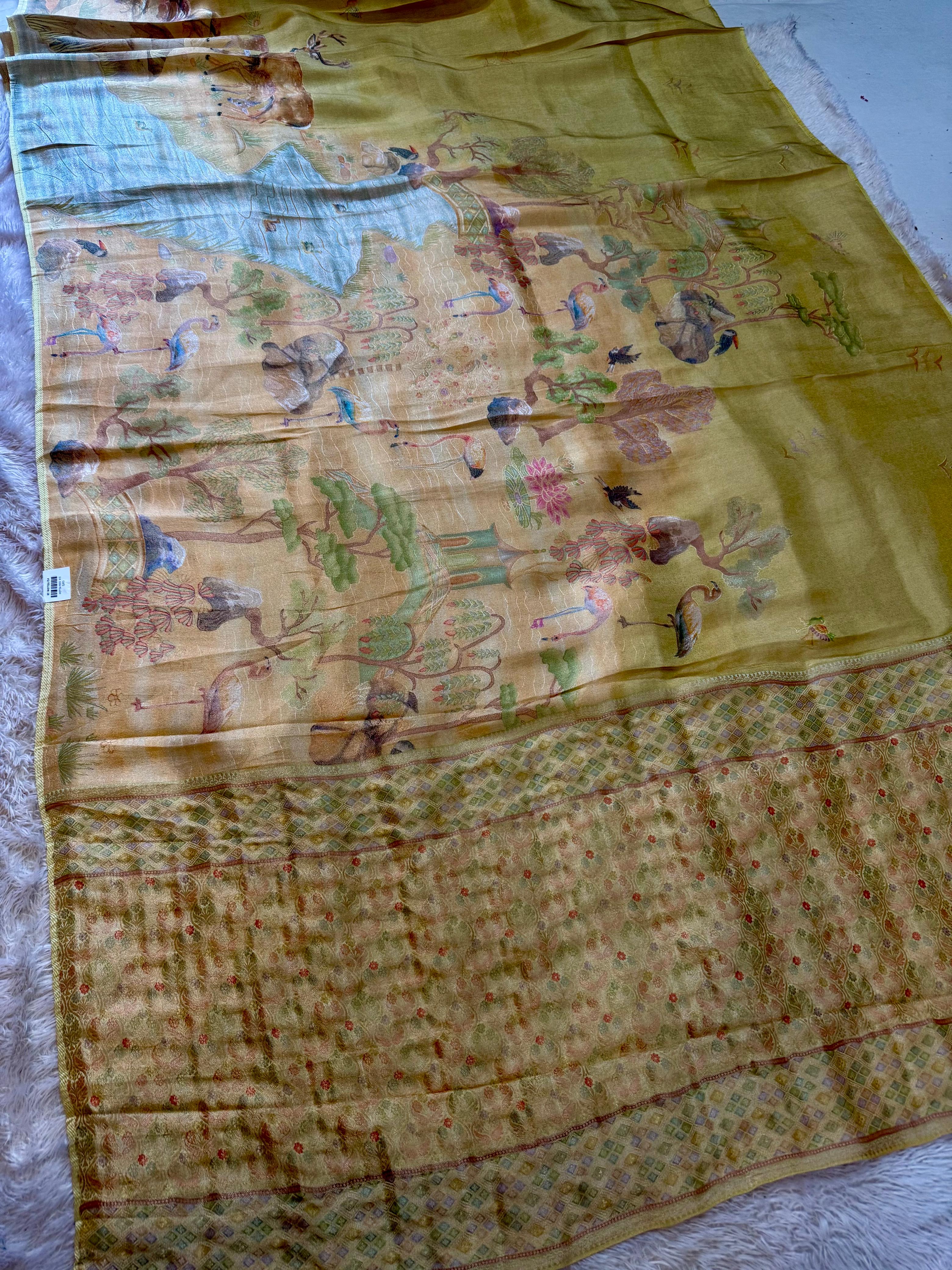 Luxury Cosmos Self Weaving Designer Saree