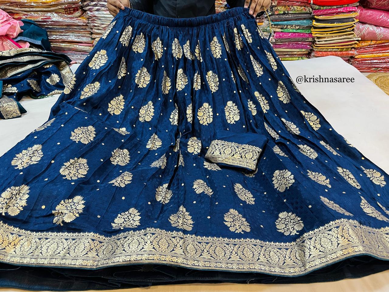 Designer Fancy Chinon Lehenga With Weaving work