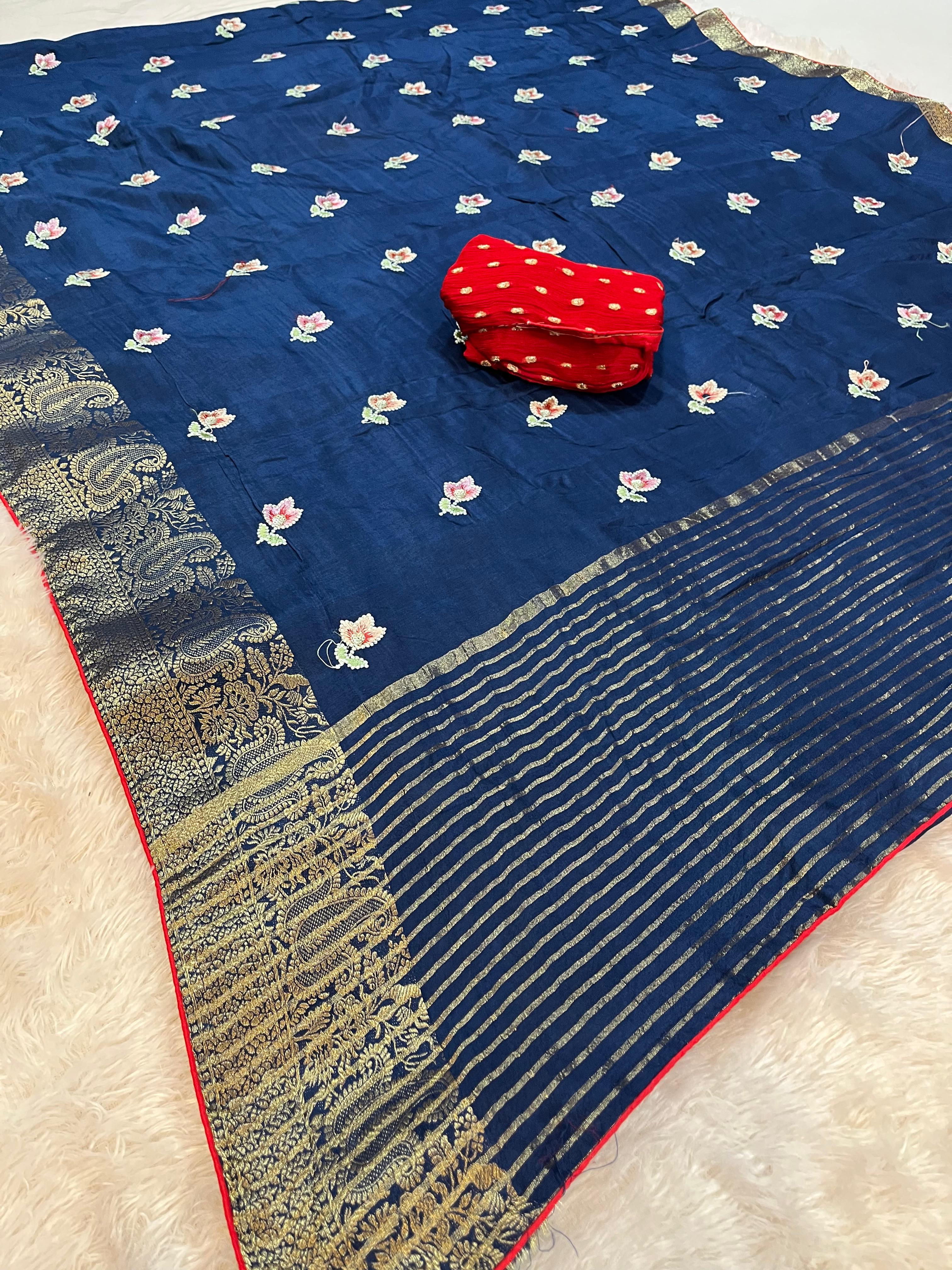 Designer Dolla Silk Saree With Thread Work