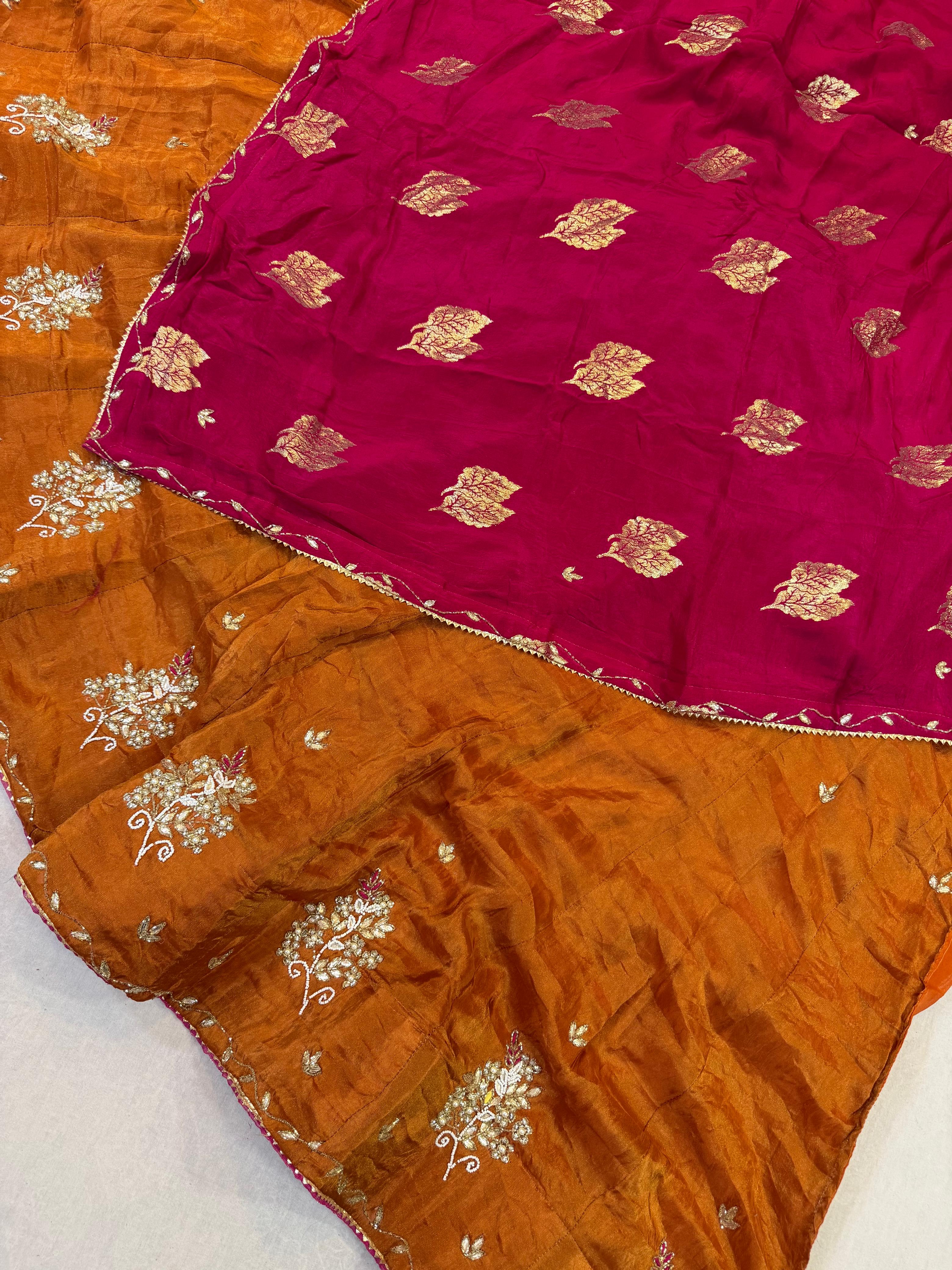 Designer Cosmos Febric Lehenga With Handwork X Dolla Silk Dupatta