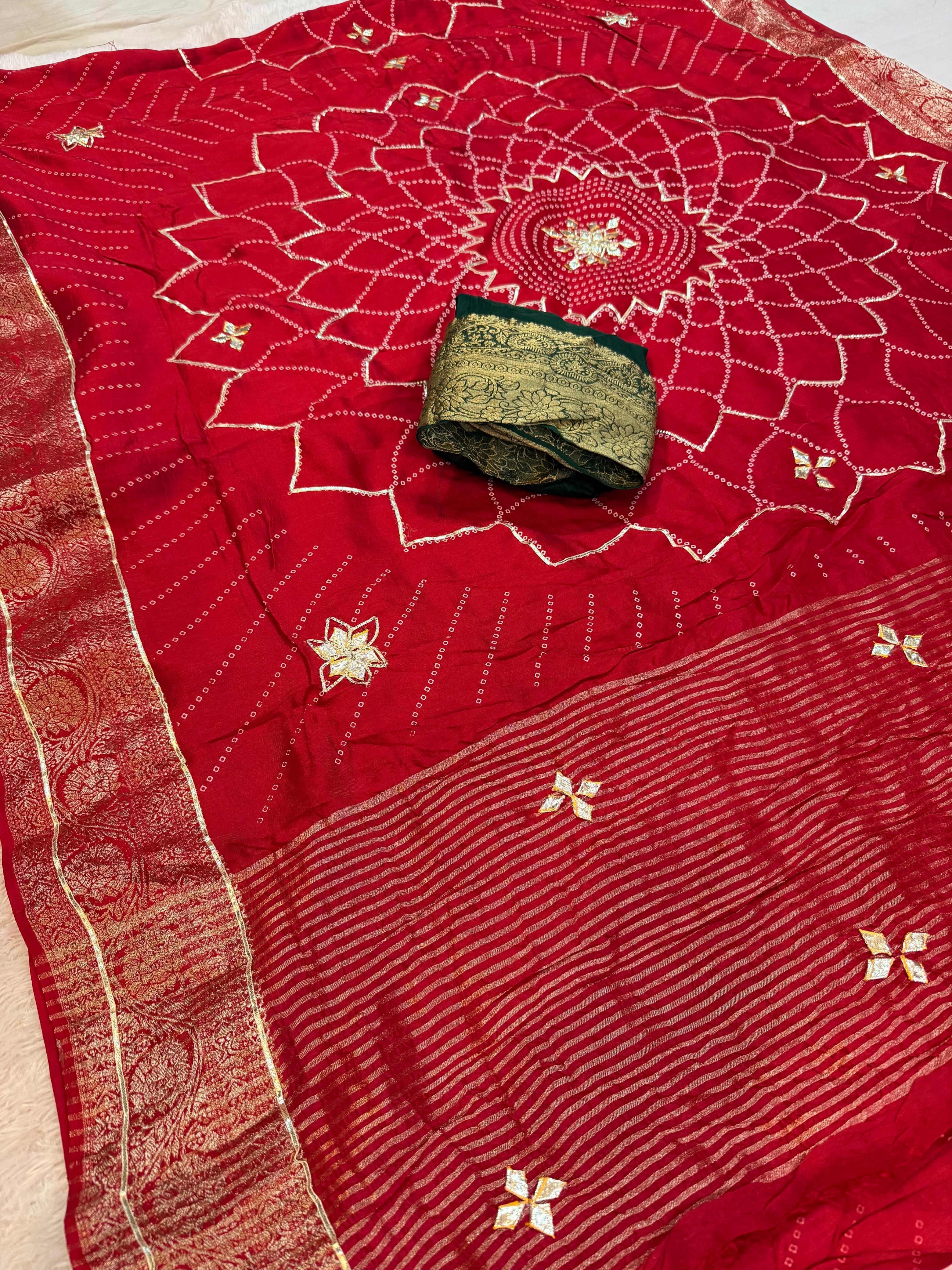 Traditional Dolla Silk Saree With Gottapatti Work