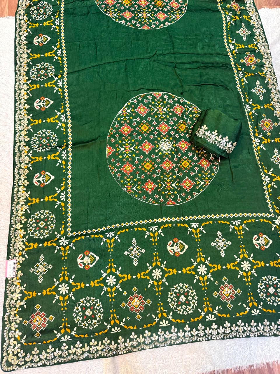 Trending Modal Silk Saree With Patola & Handwork