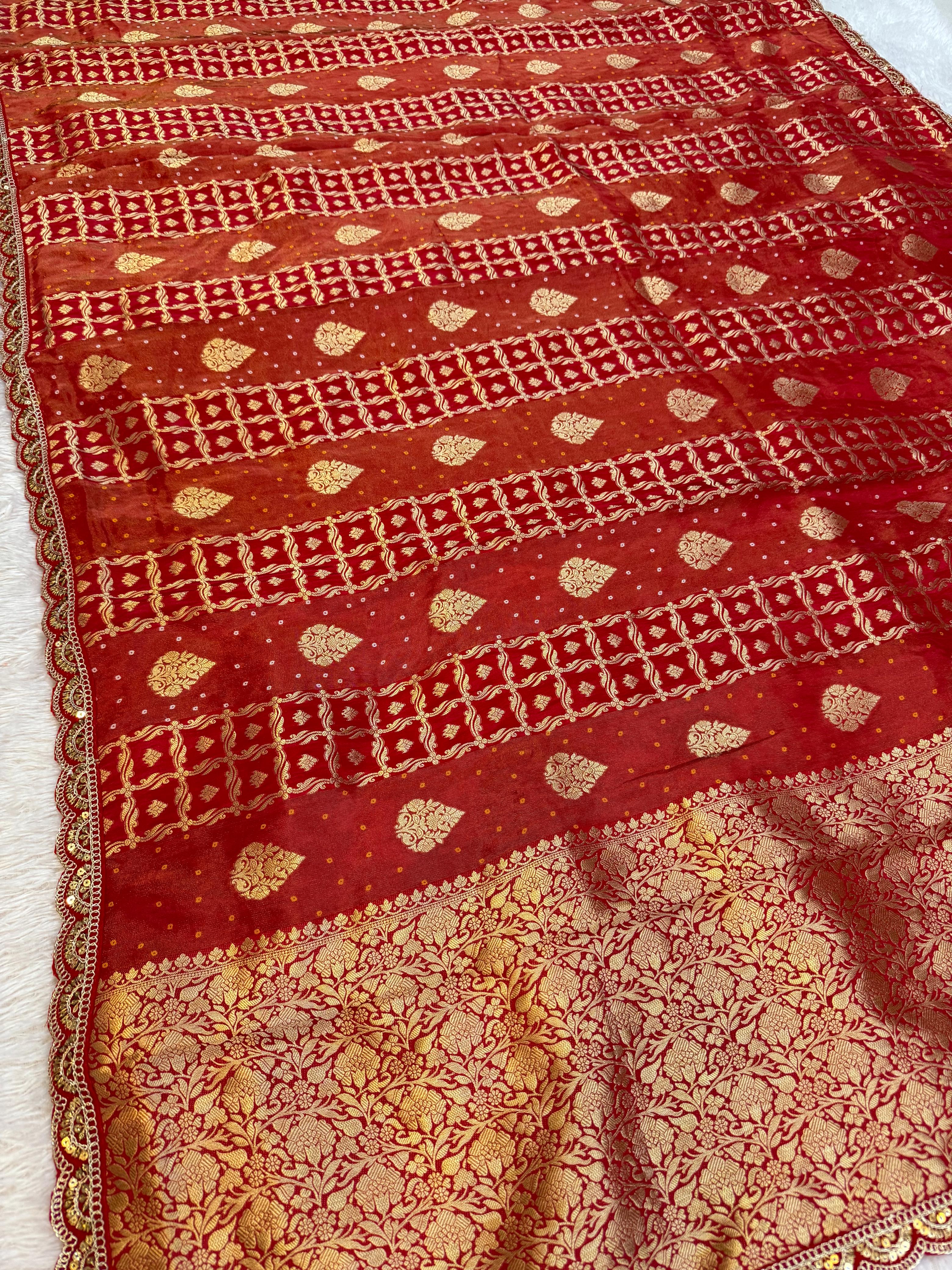 Designer H O Silk X Tissue Saree With Weaving Work