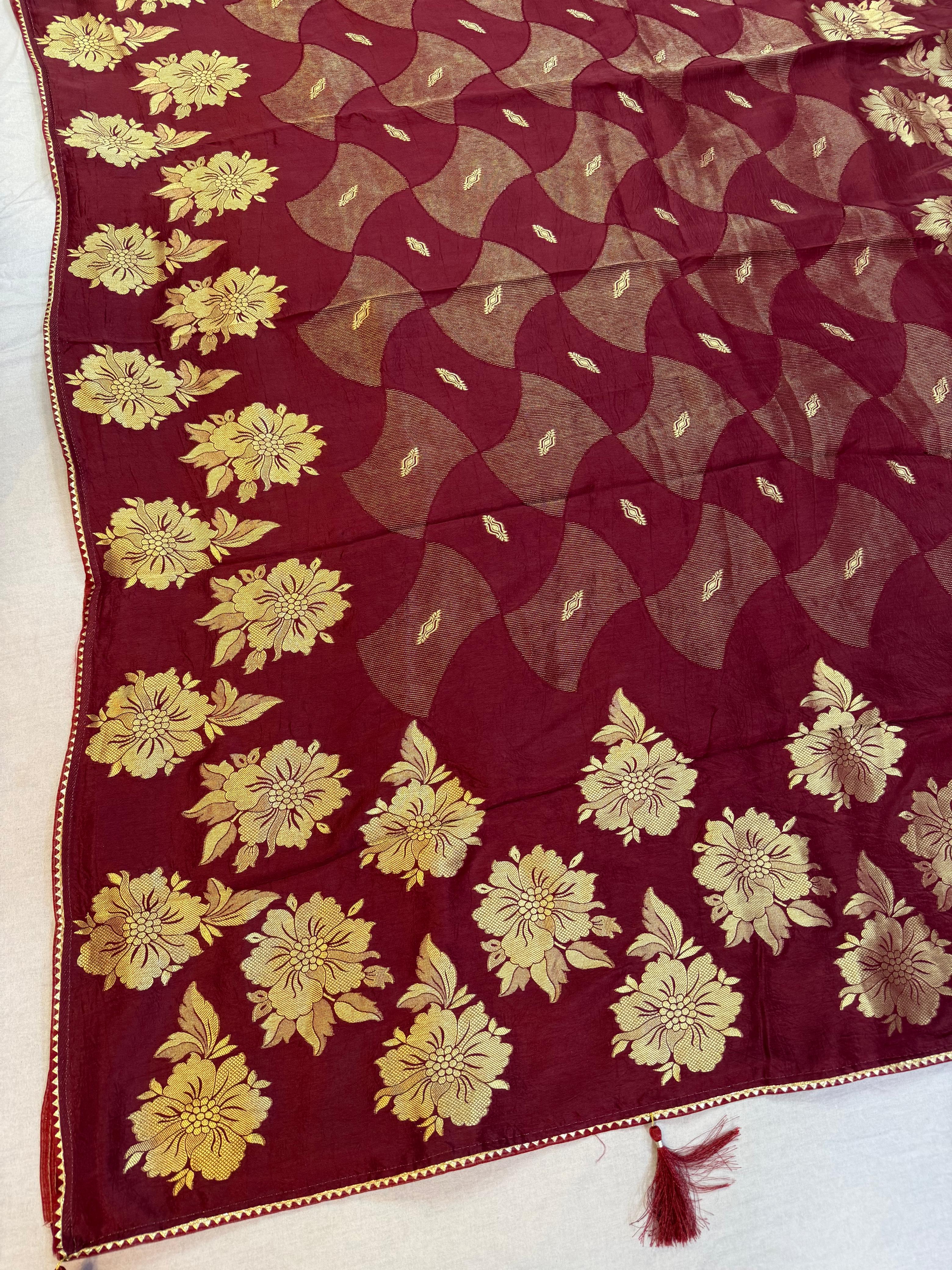 Designer  Nylon Dolla Silk Saree With upada jarri Work