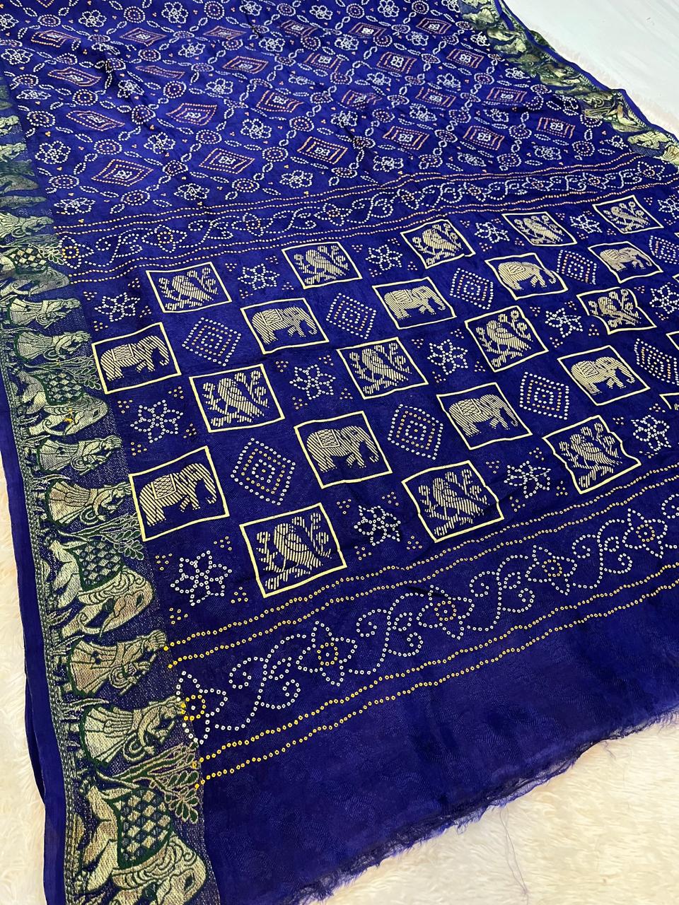 Brasso Febric Saree With Traditional Weaving Border