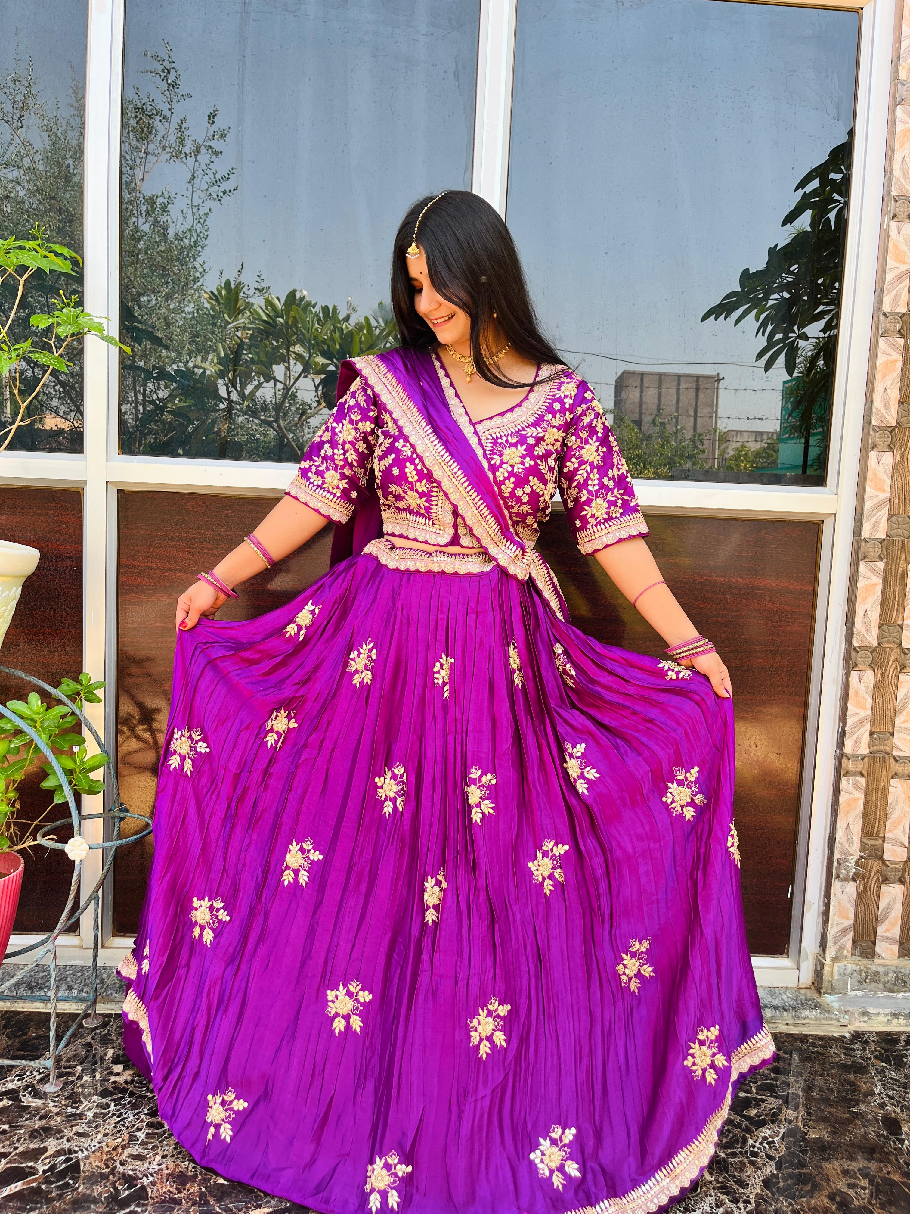 Luxury Pure Modal Gajji Silk Lehanga With Designer Blouse