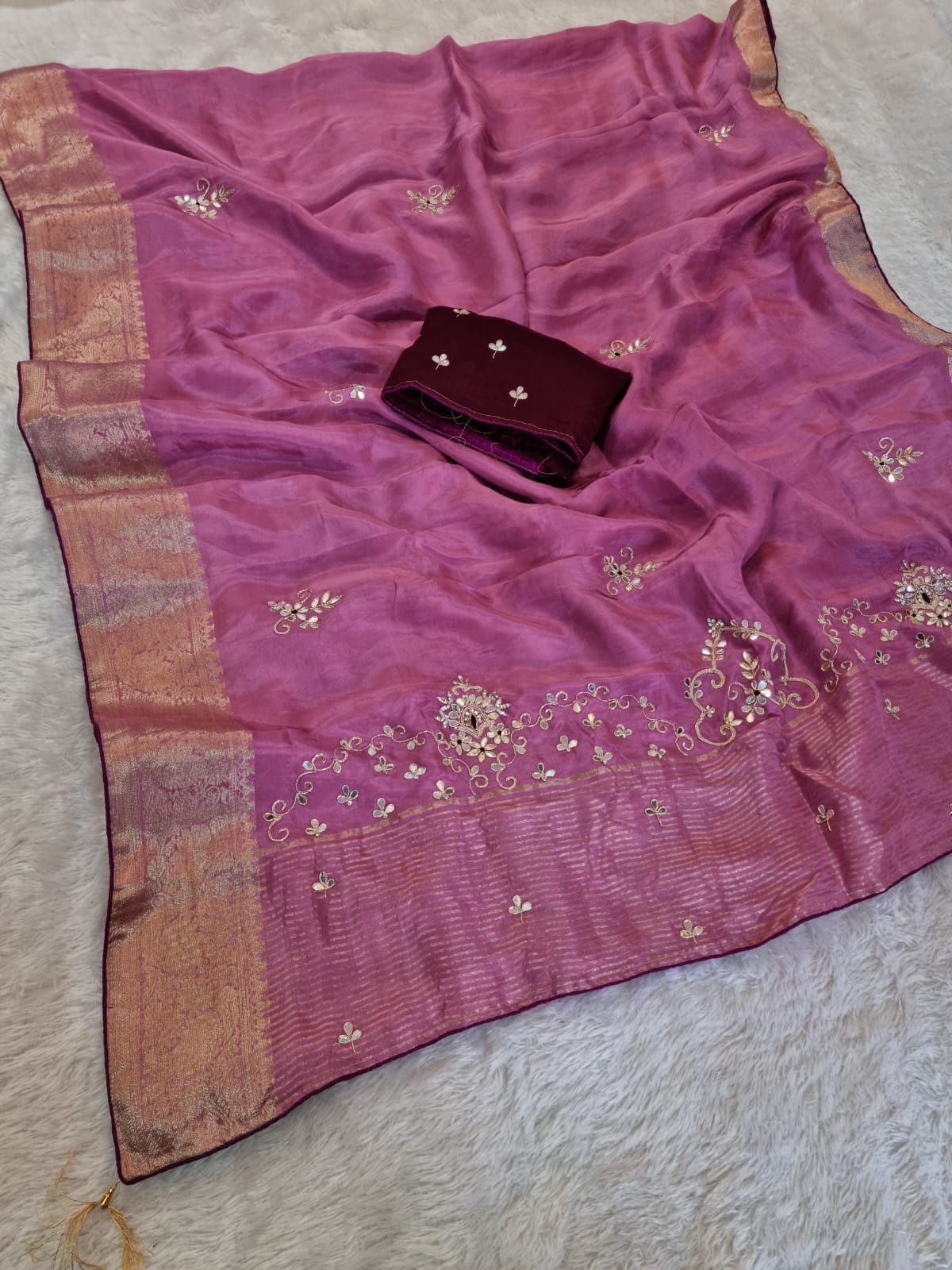 Pure H.O. Silk Saree With Jardoji Handwork