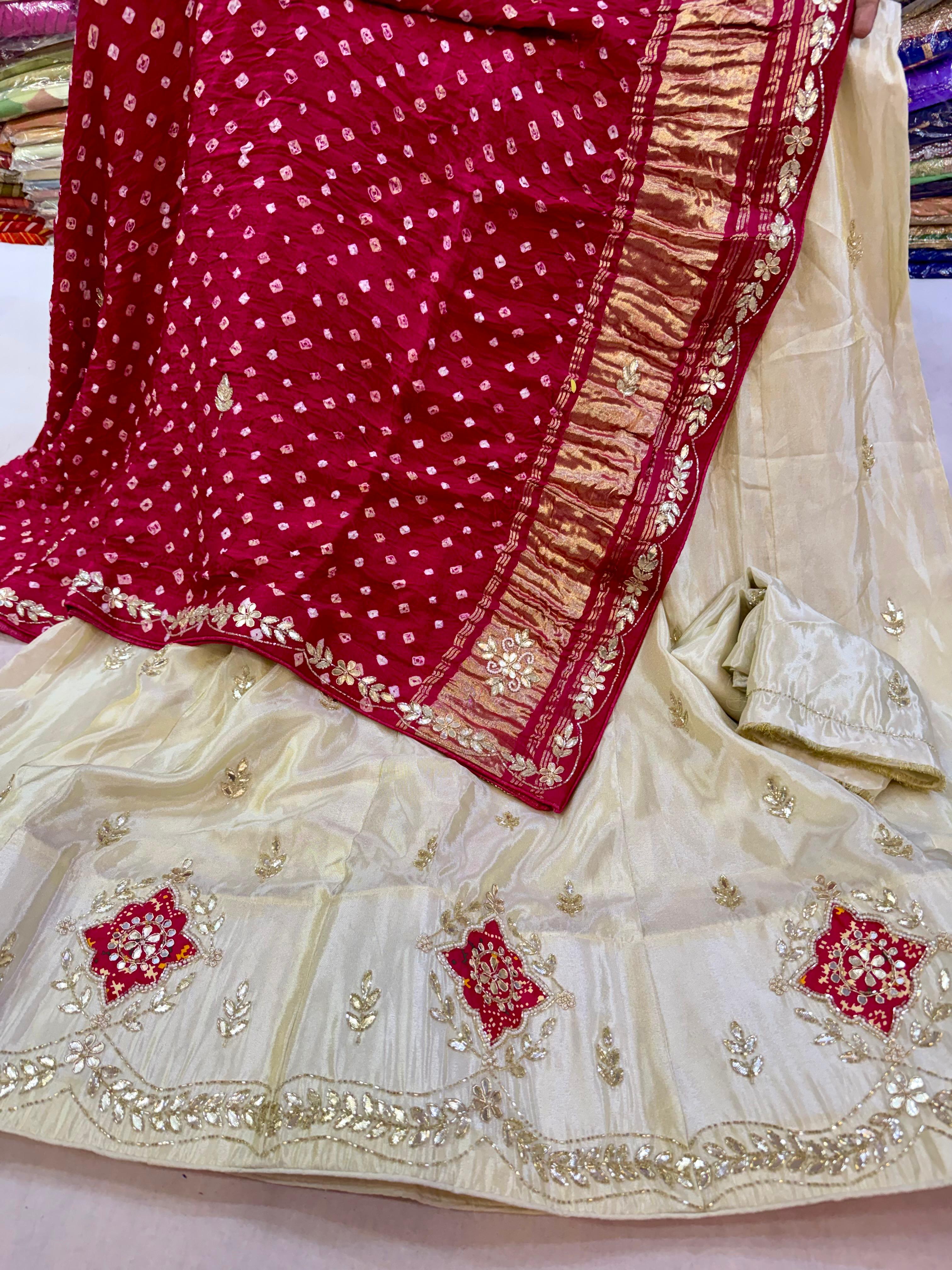 Traditional Pure Cosmos Lehenga With Modal Gajji Dupatta X Handwork
