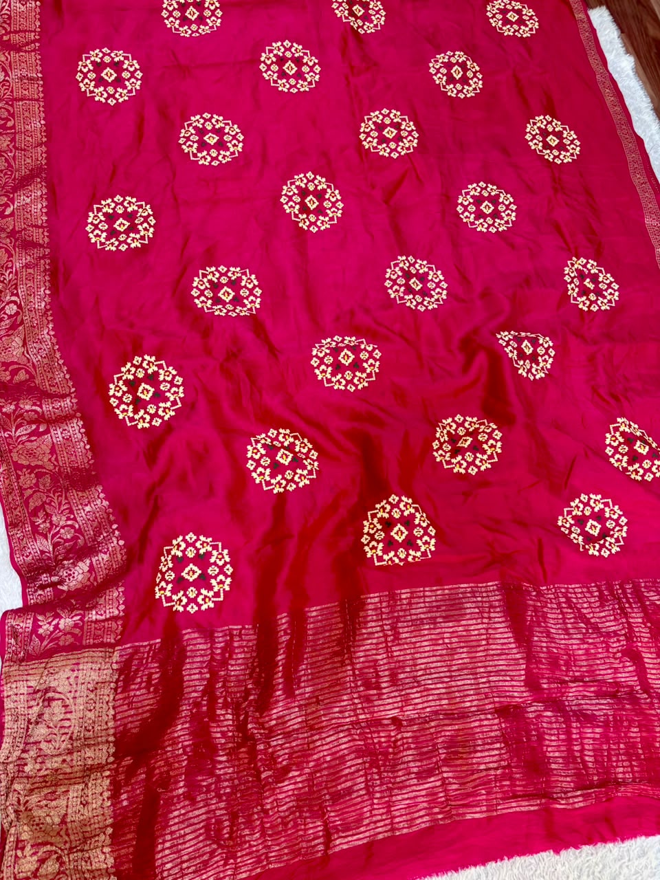 Royal Dolla Silk Saree with Traditional Bandhej print