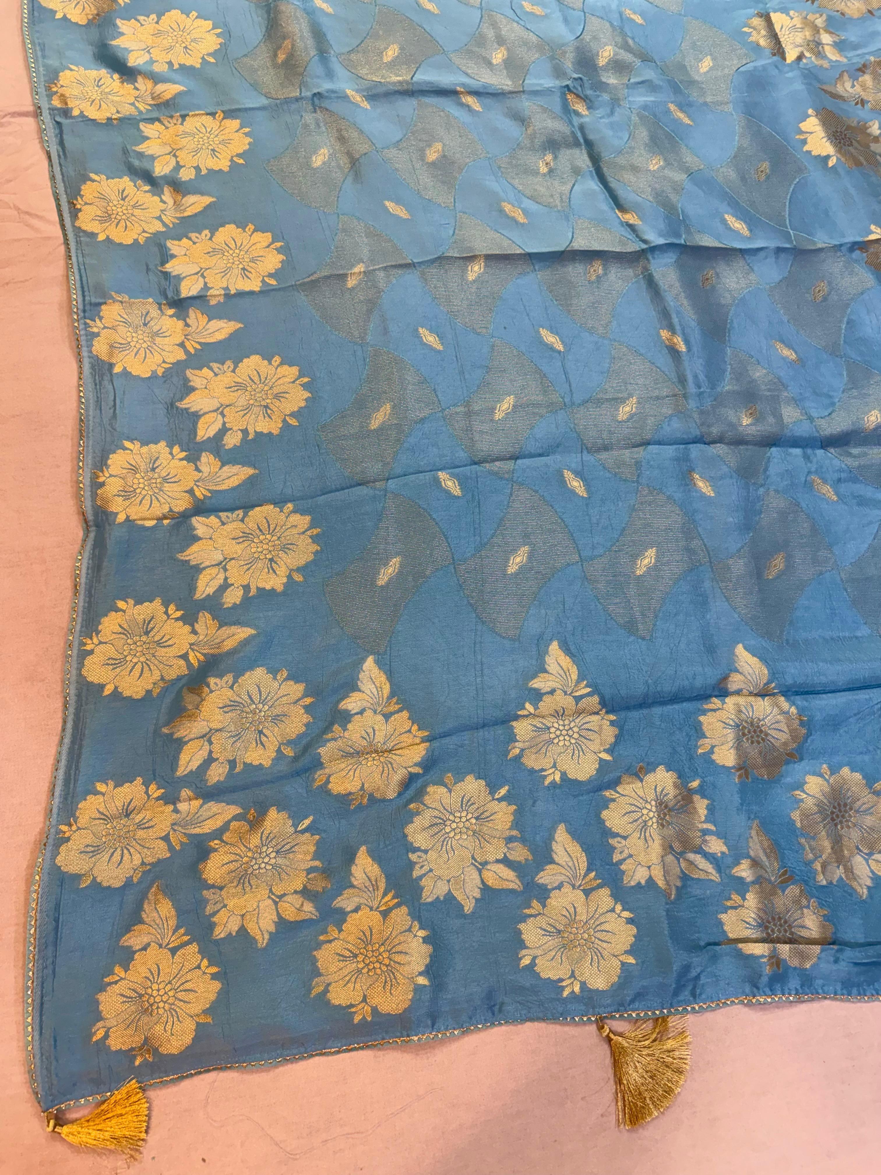 Designer  Nylon Dolla Silk Saree With upada jarri Work