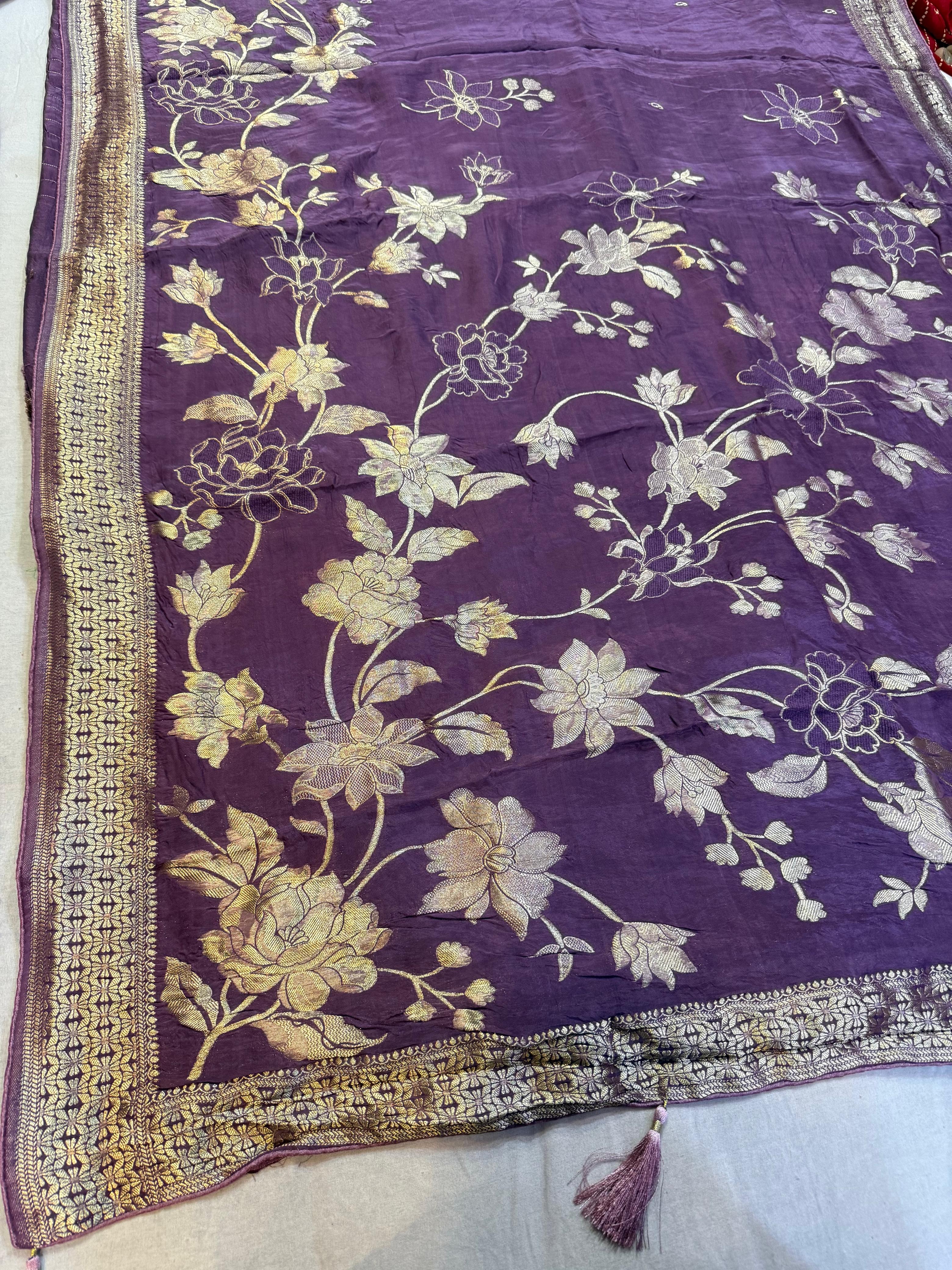 Beautiful Upada Silk Saree With Zari Work