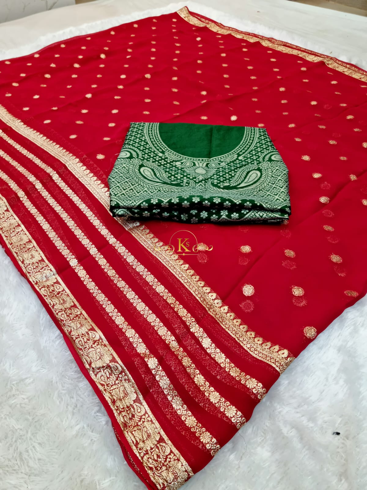 Trending Viscose Georgette Saree With Mx Jari