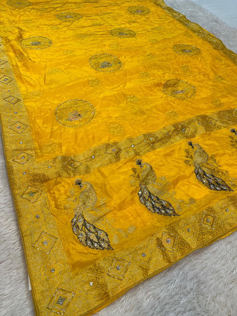 Designer H.O Silk Saree With Handwork