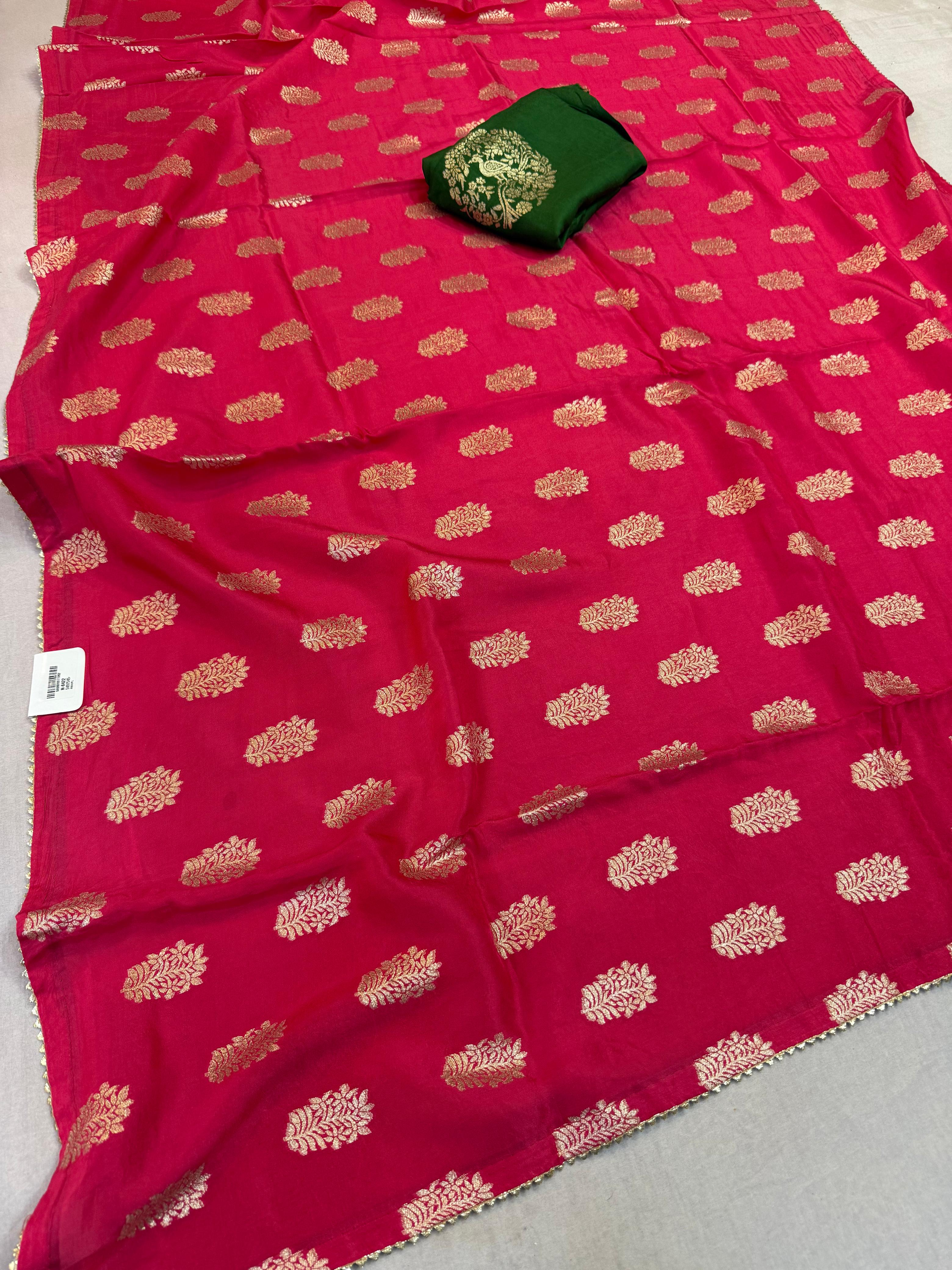 Latest Naylon Dolla Silk Saree With Weaving Work