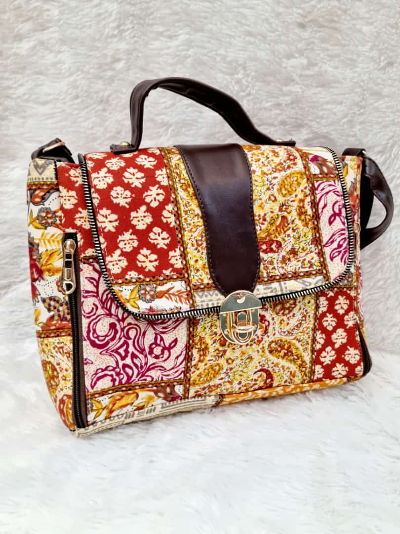 HandBlock Print Tow Partition Fancy Sling Purse