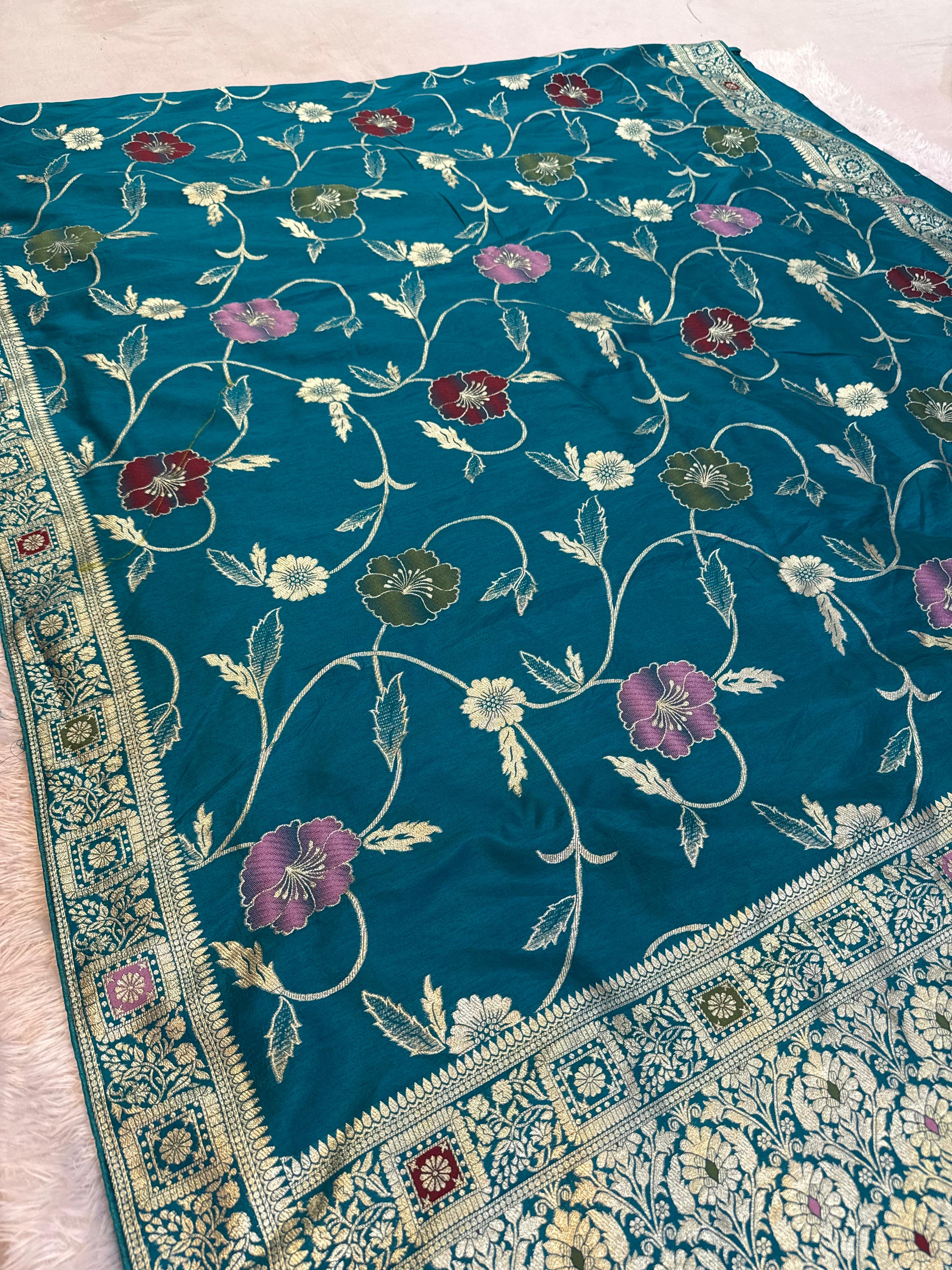 Designer Nylon Dolla Silk Saree With Upada Jarri