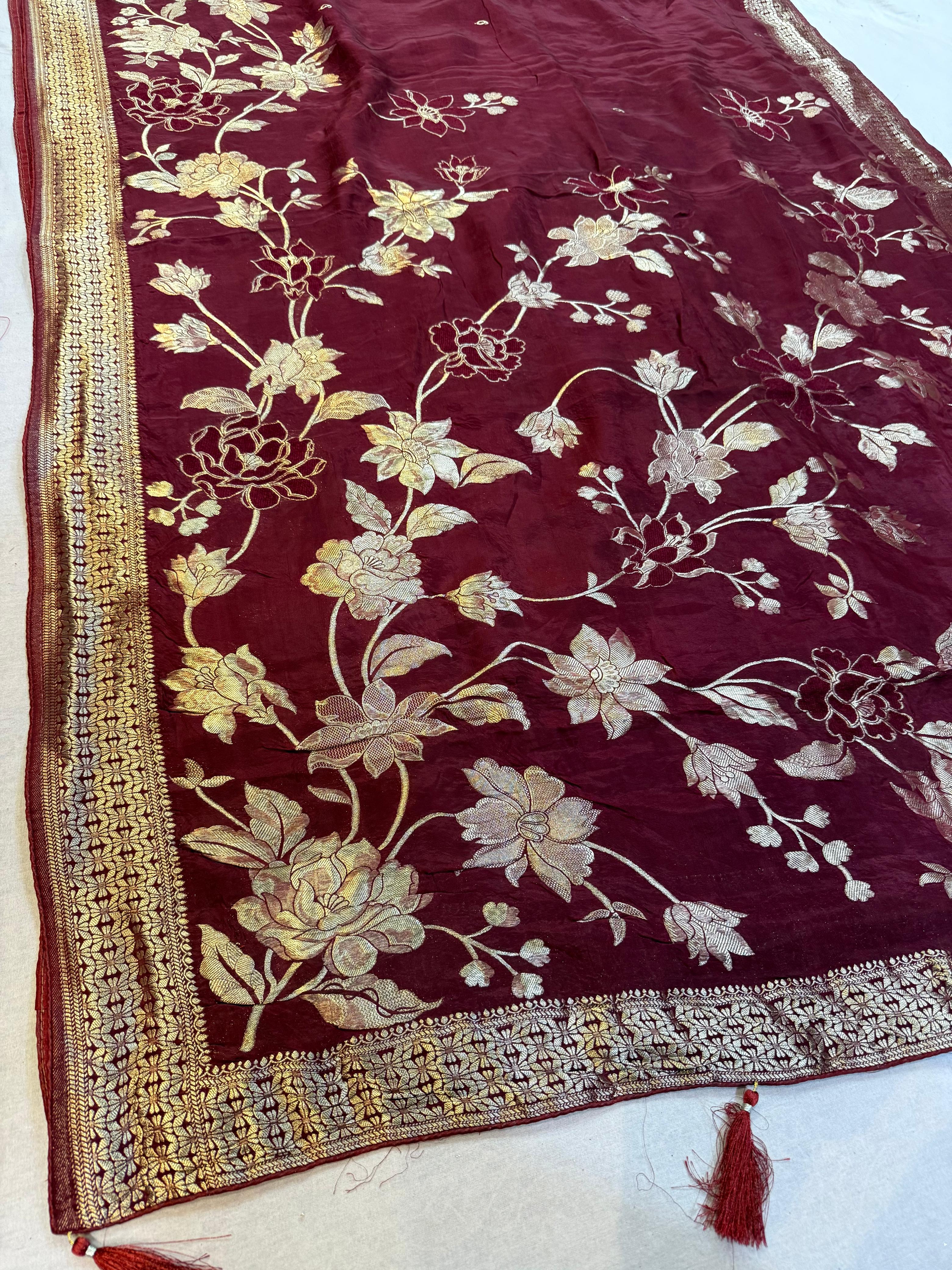 Beautiful Upada Silk Saree With Zari Work