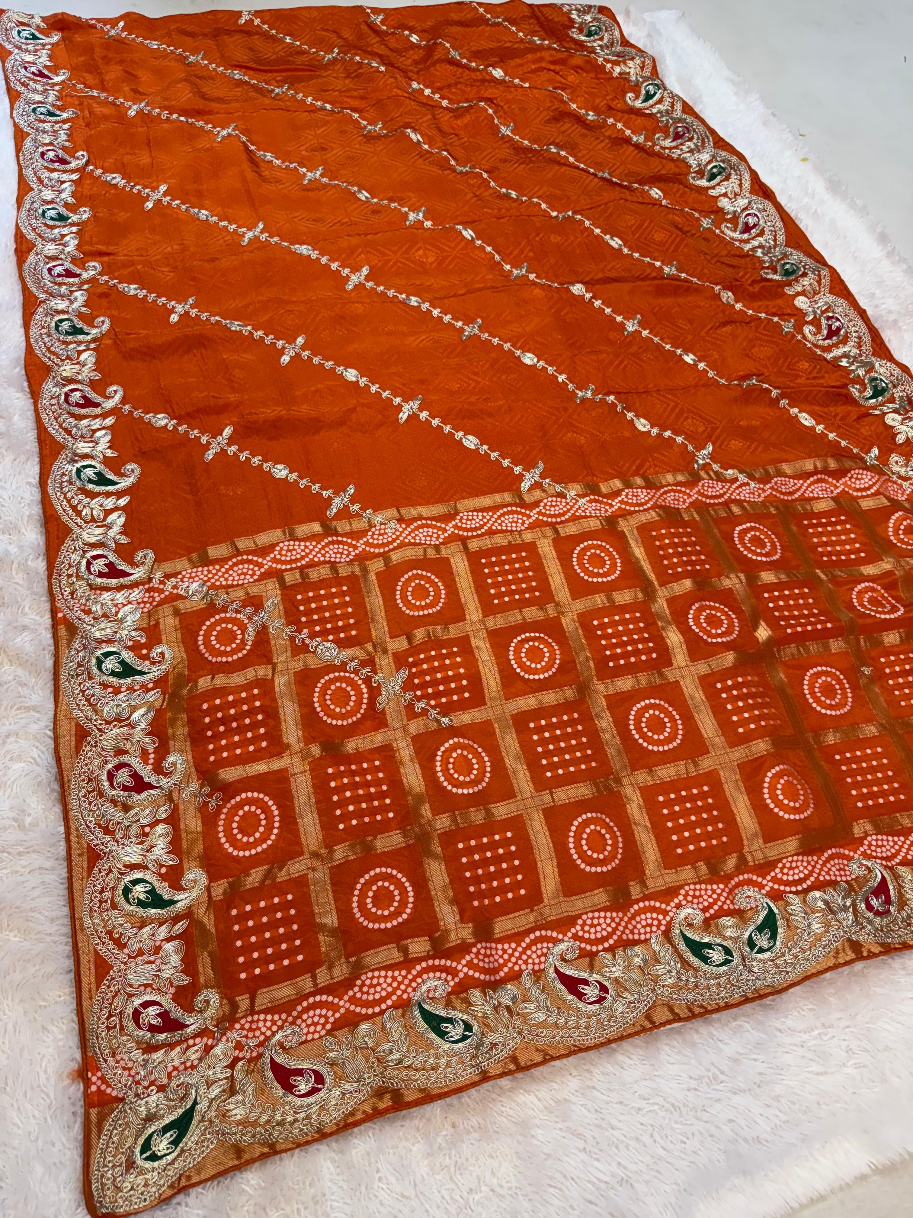 Traditional Pure H O Silk Saree With Pittan Work