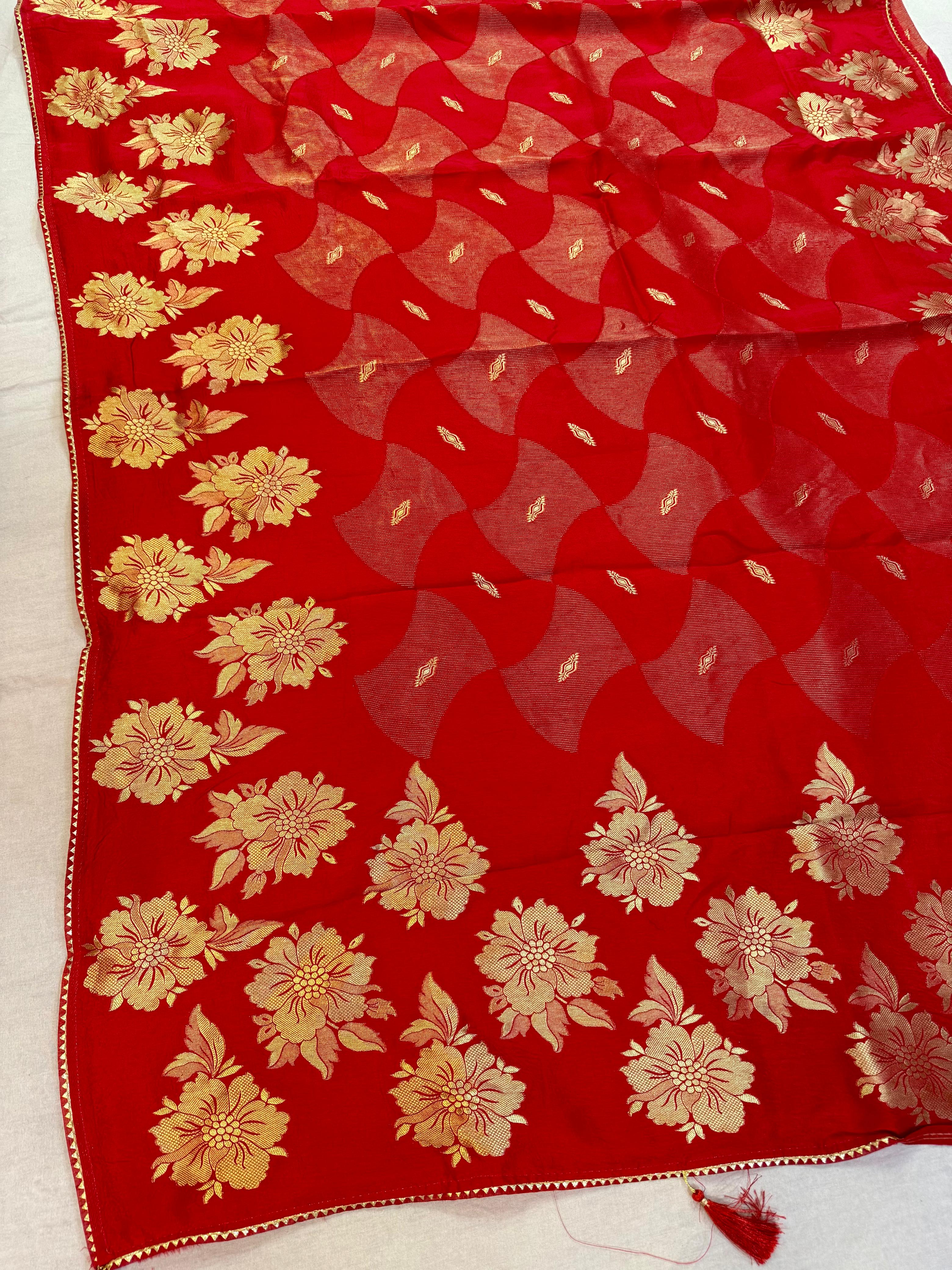 Designer  Nylon Dolla Silk Saree With upada jarri Work