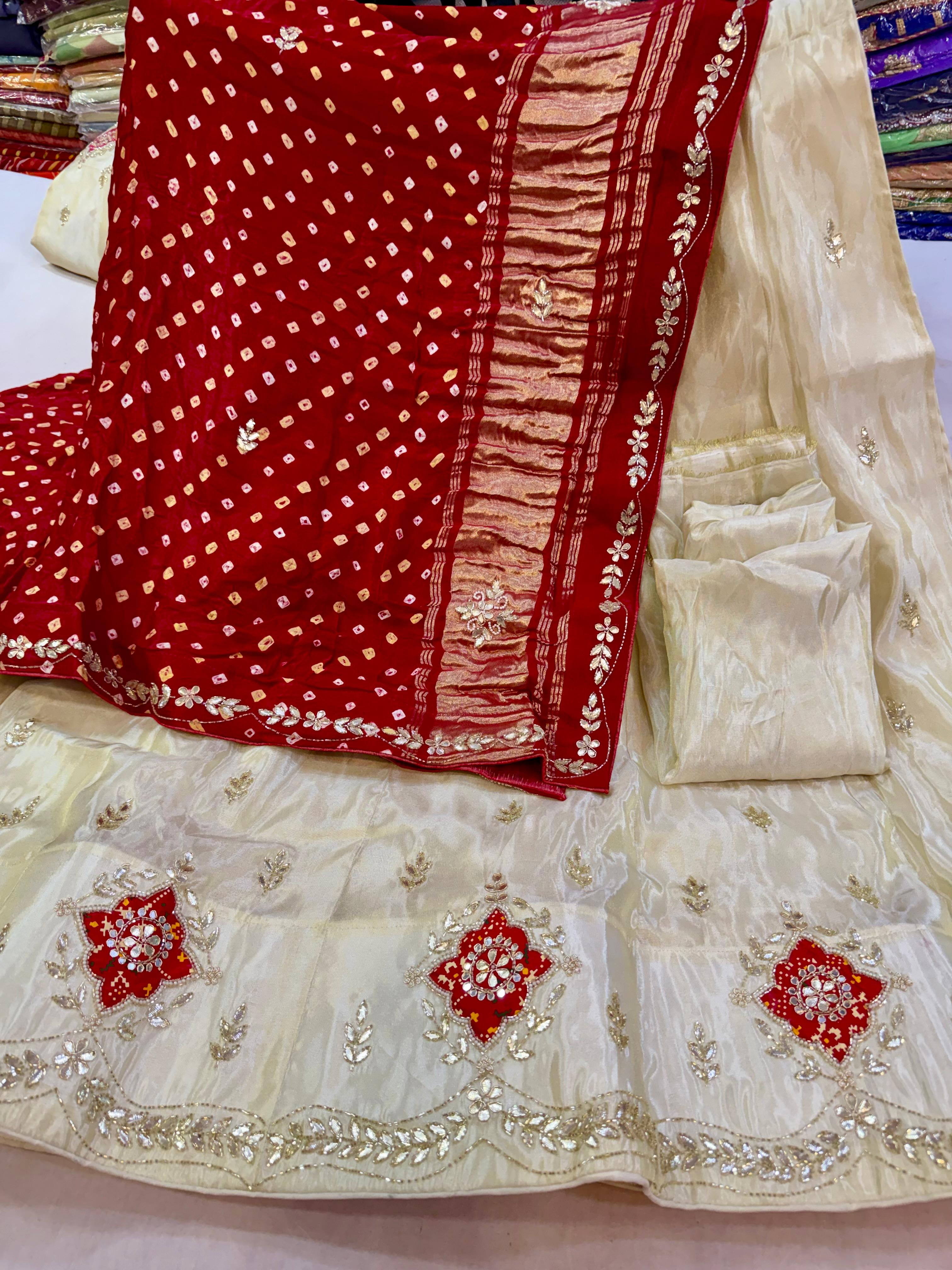 Traditional Pure Cosmos Lehenga With Modal Gajji Dupatta X Handwork