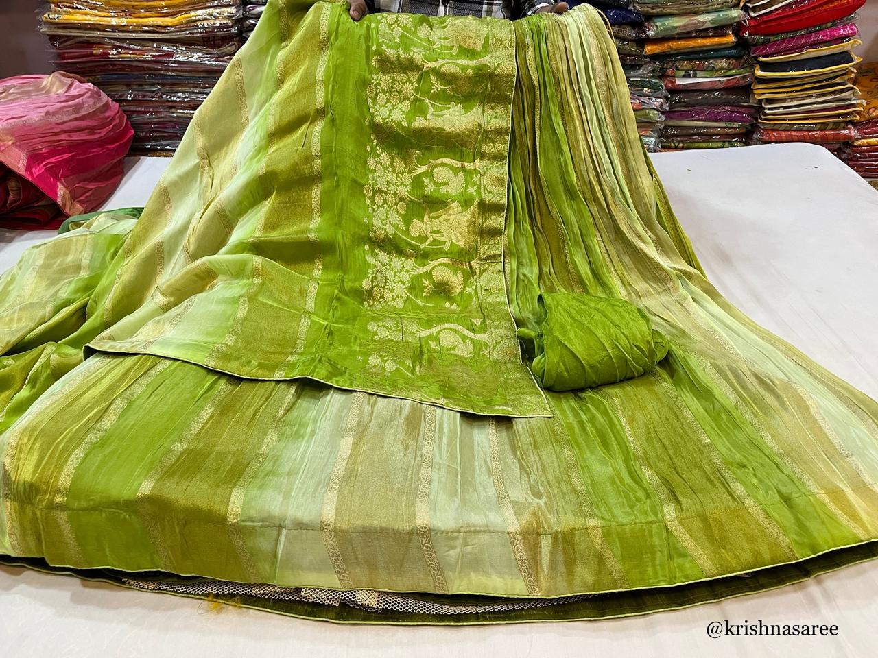 Beautiful H.O. Silk X Tissue Lehenga