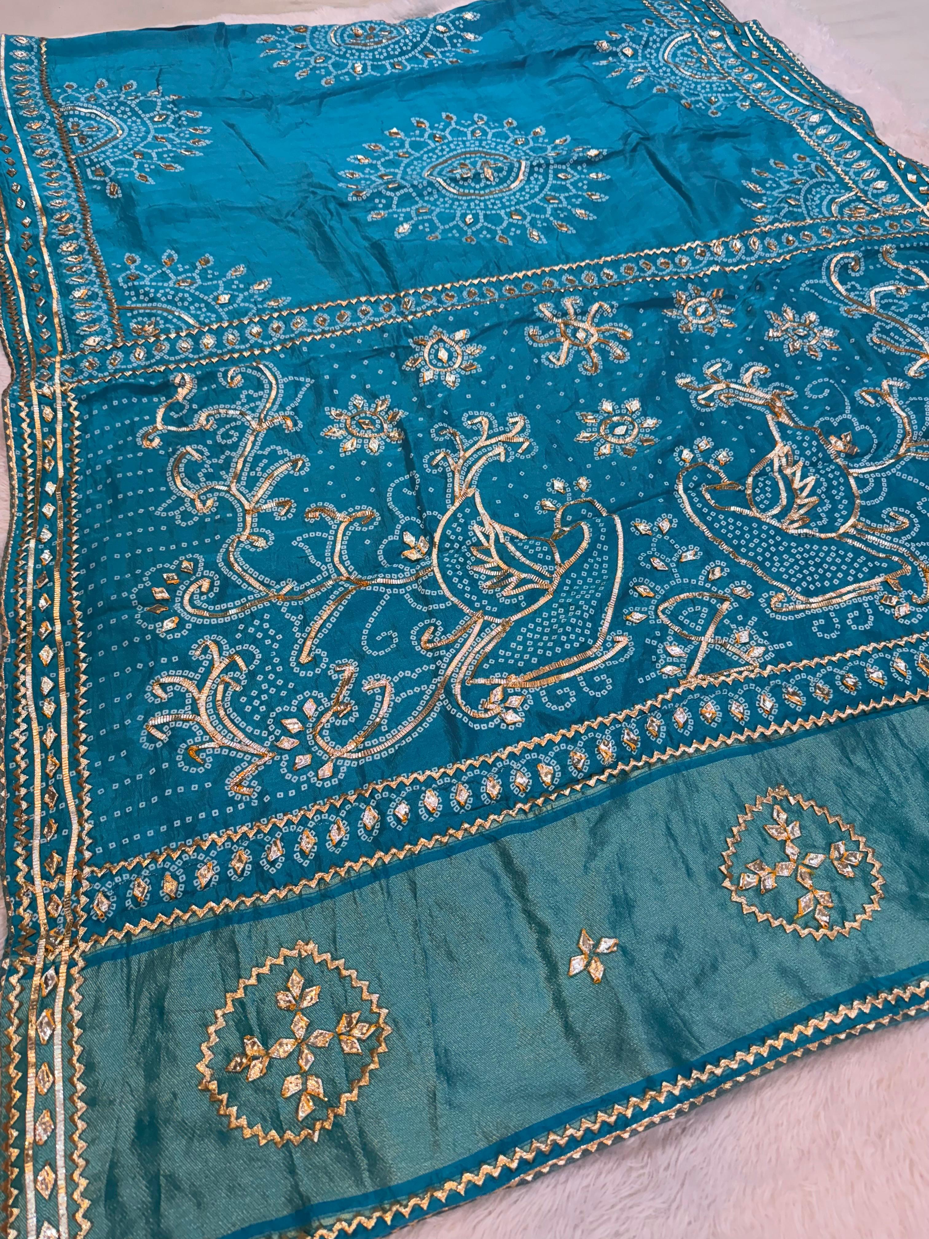 Dolla Silk Saree With Gottapatti Hand Work