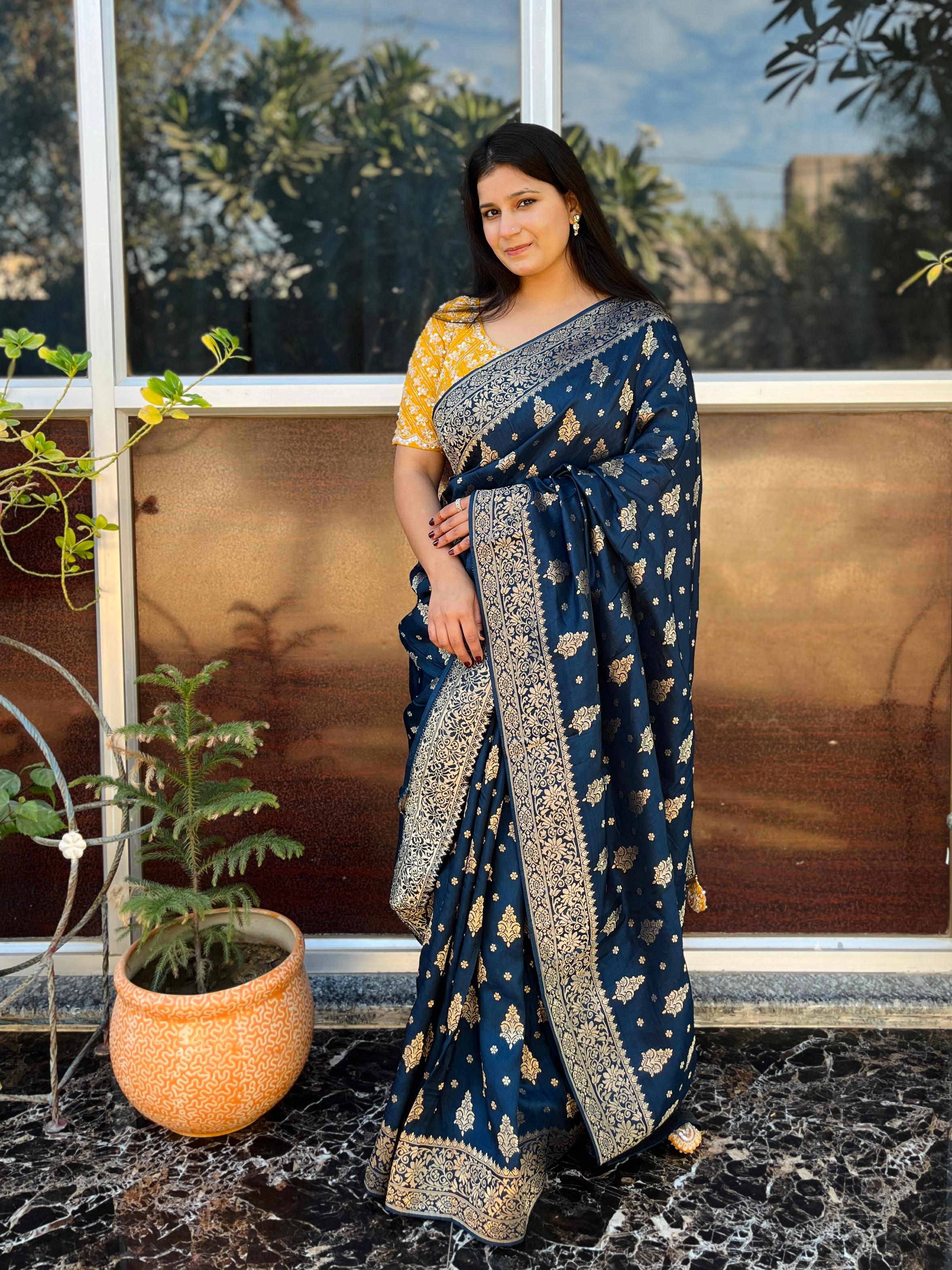 Designer Dolla Silk Saree With Weaving Work X Ready to Ware Blouse