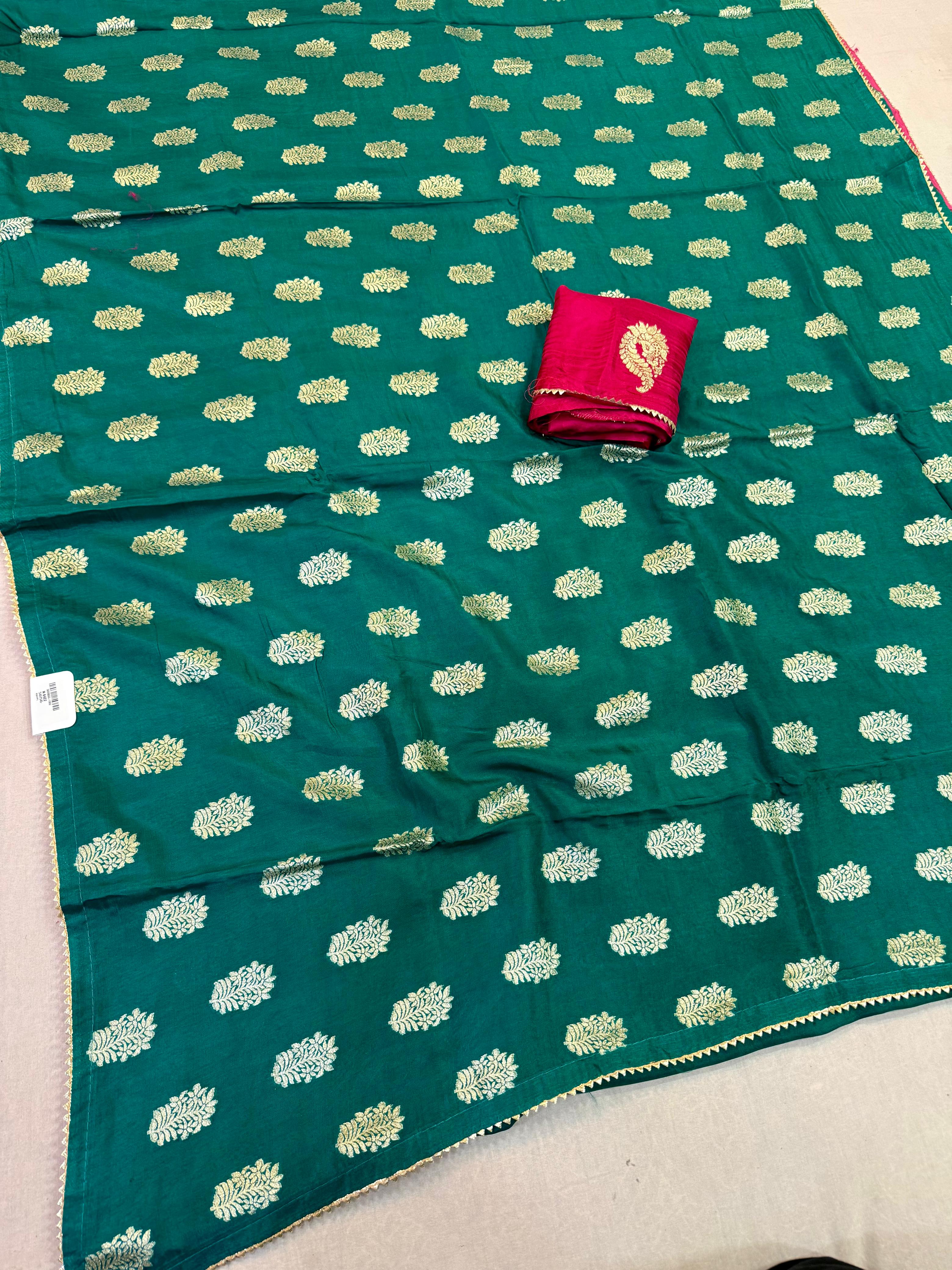 Latest Naylon Dolla Silk Saree With Weaving Work