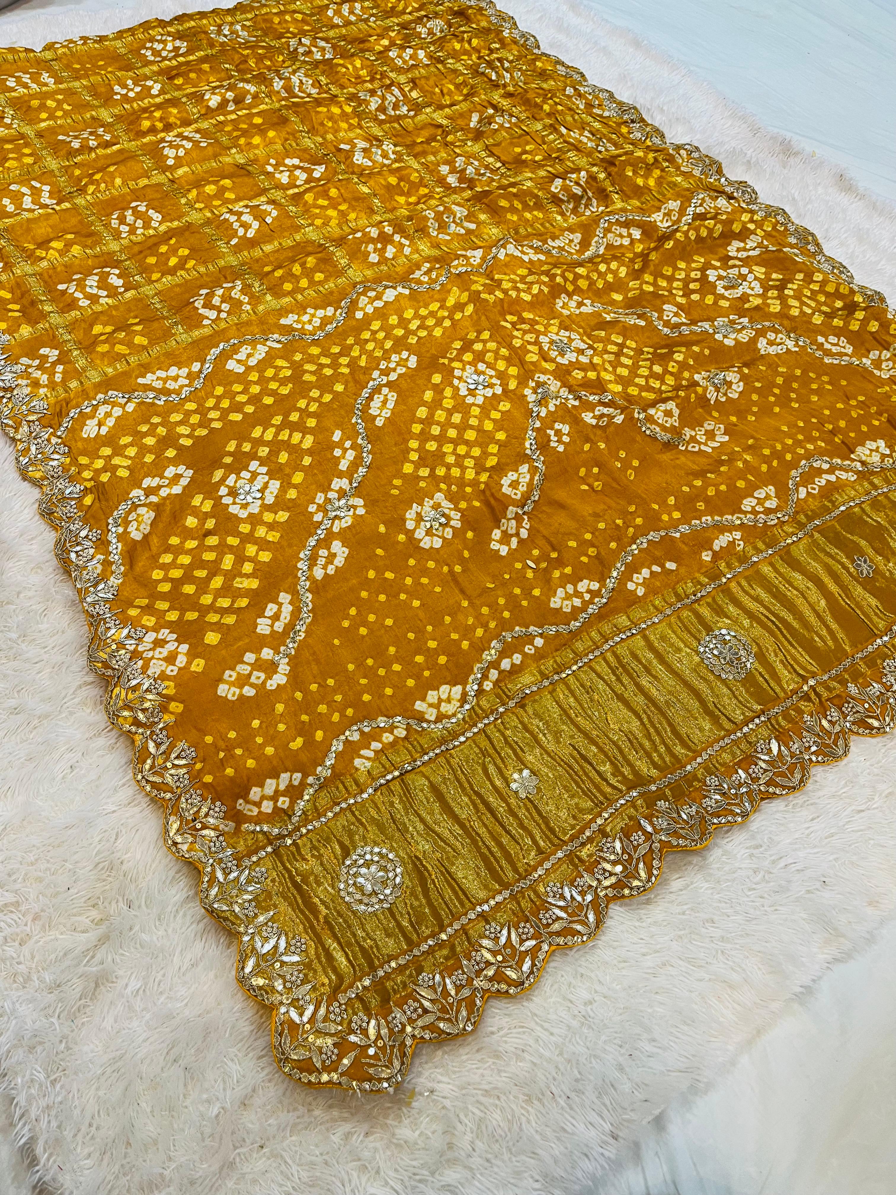 Luxury  Modal Silk Saree With Gotta patti X Handwork