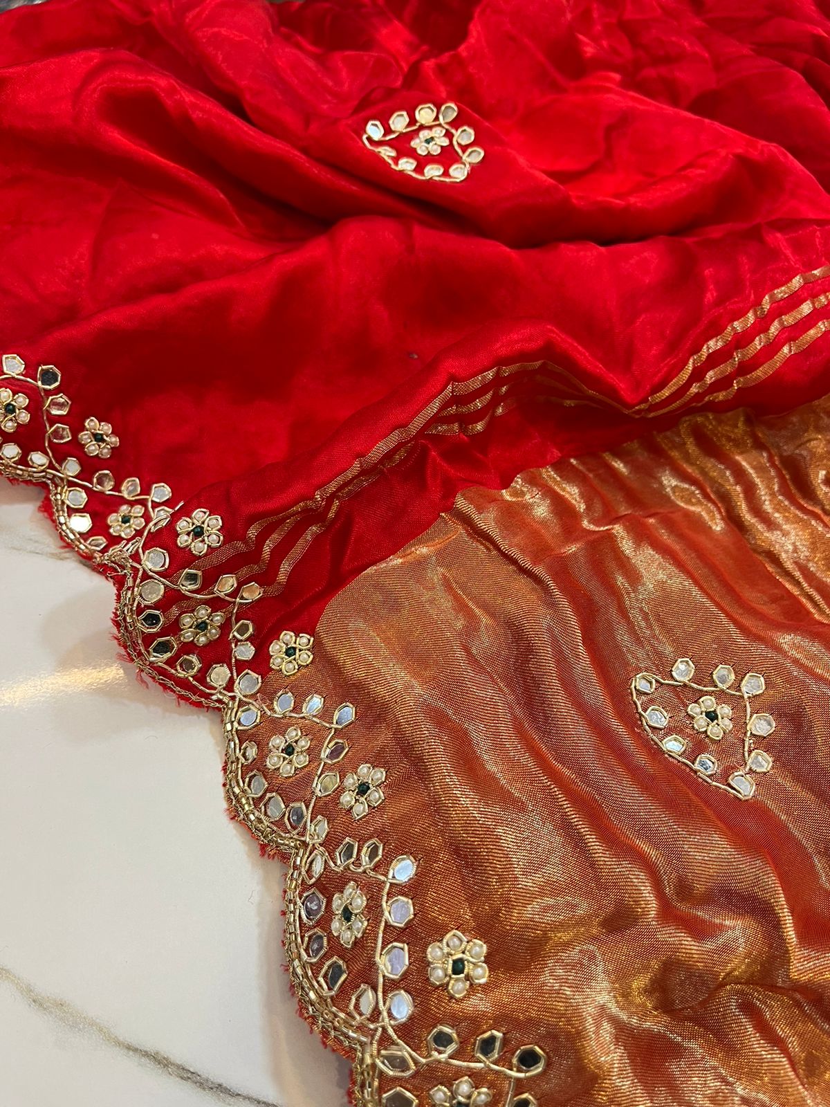 Pure Gajji Silk Saree With Premium Handwork