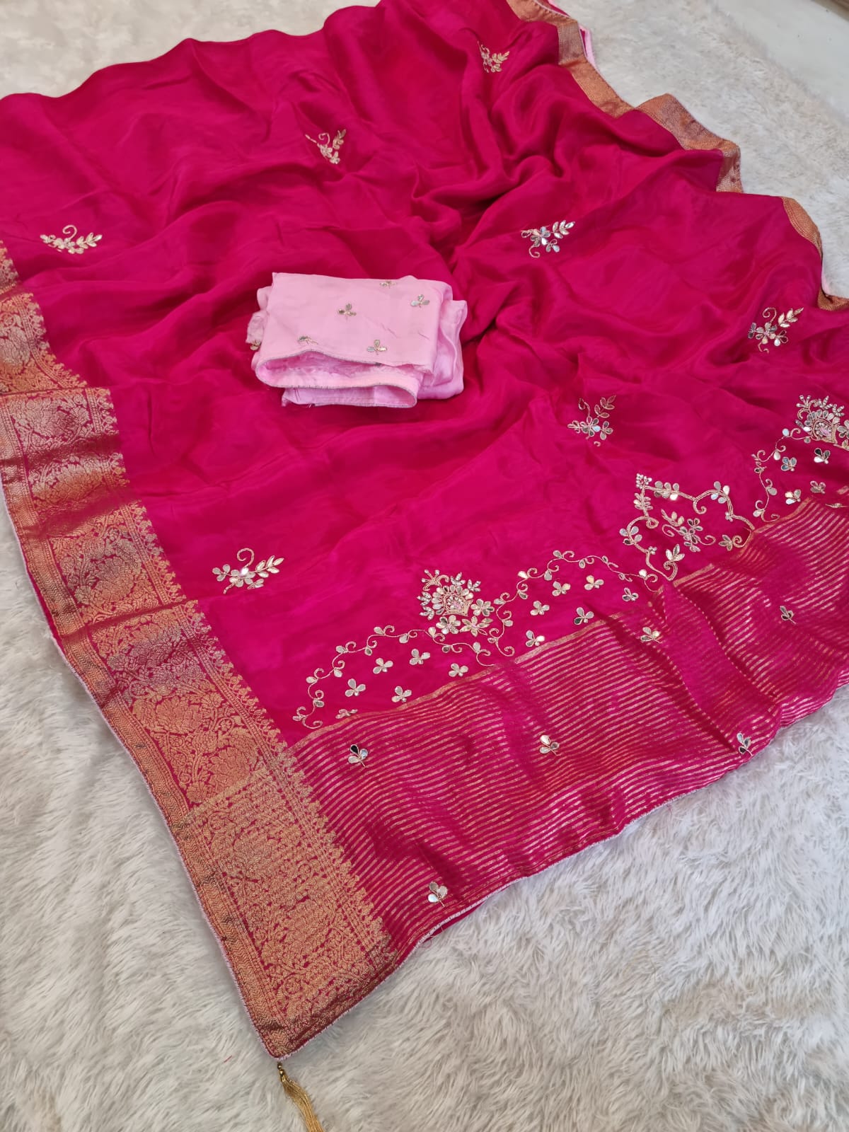 Pure H.O. Silk Saree With Jardoji Handwork