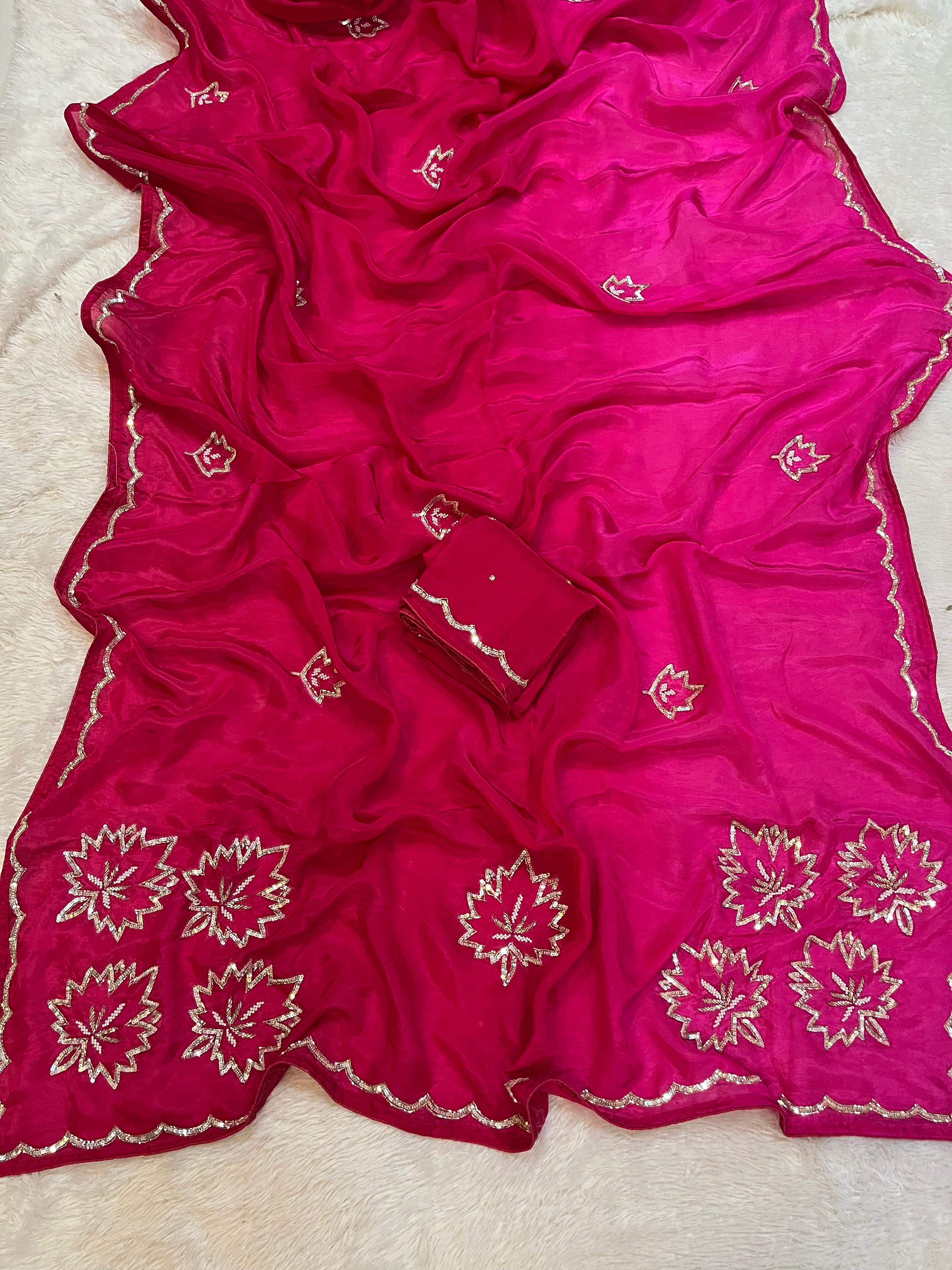 Latest H O Silk Saree With Premium Handwork