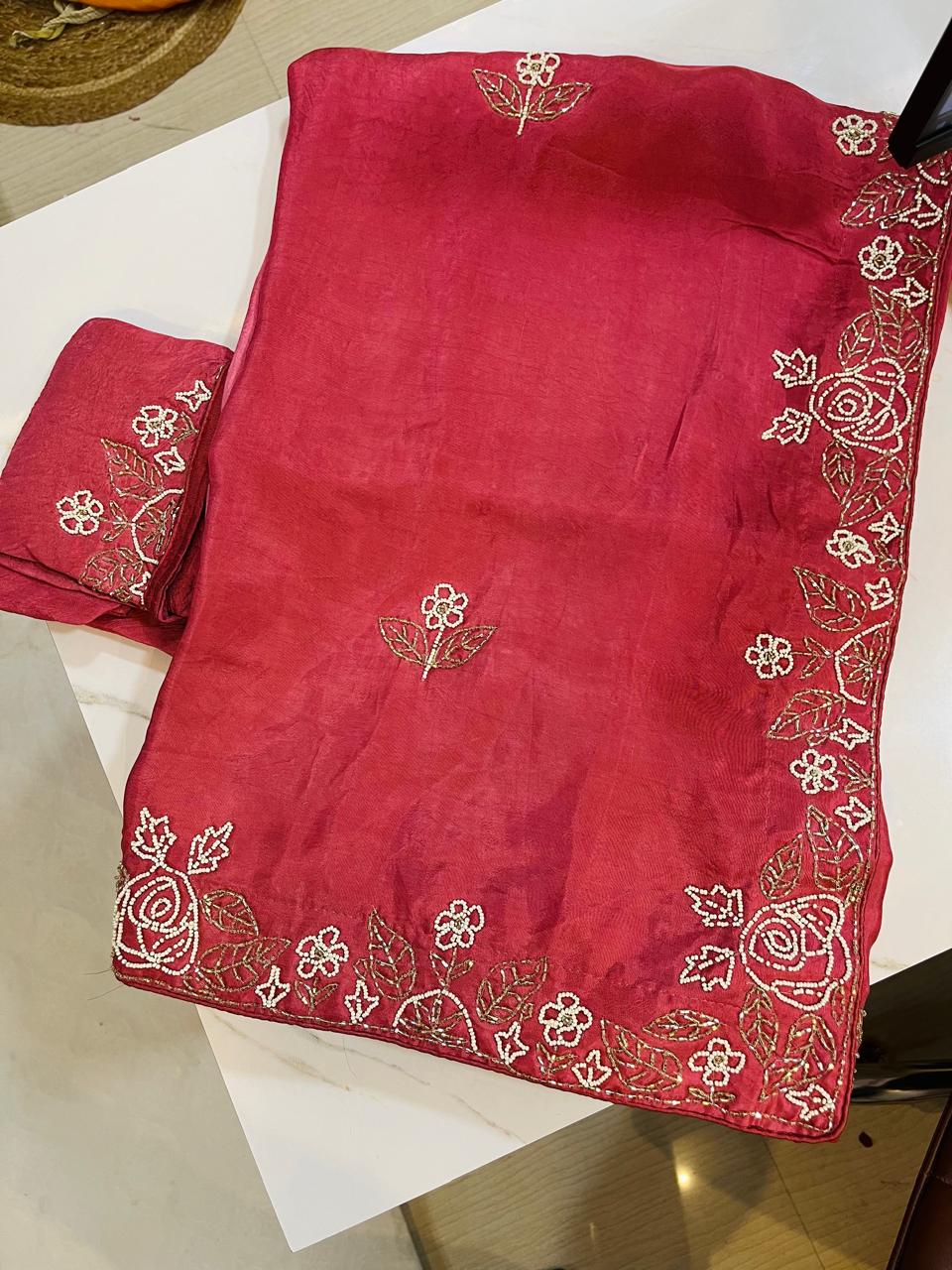 Latest Uppada Silk Saree With Premium Handwork