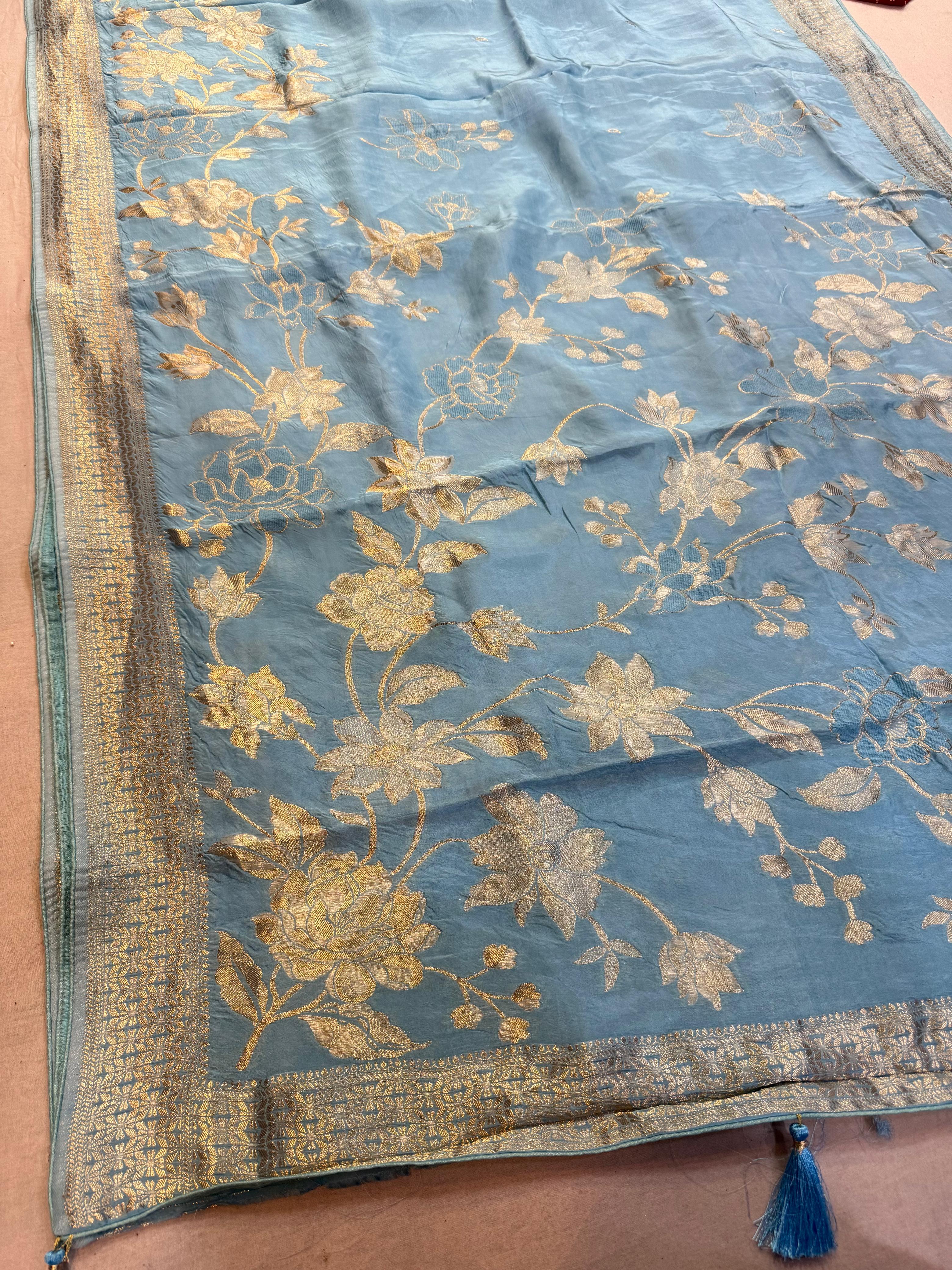 Beautiful Upada Silk Saree With Zari Work