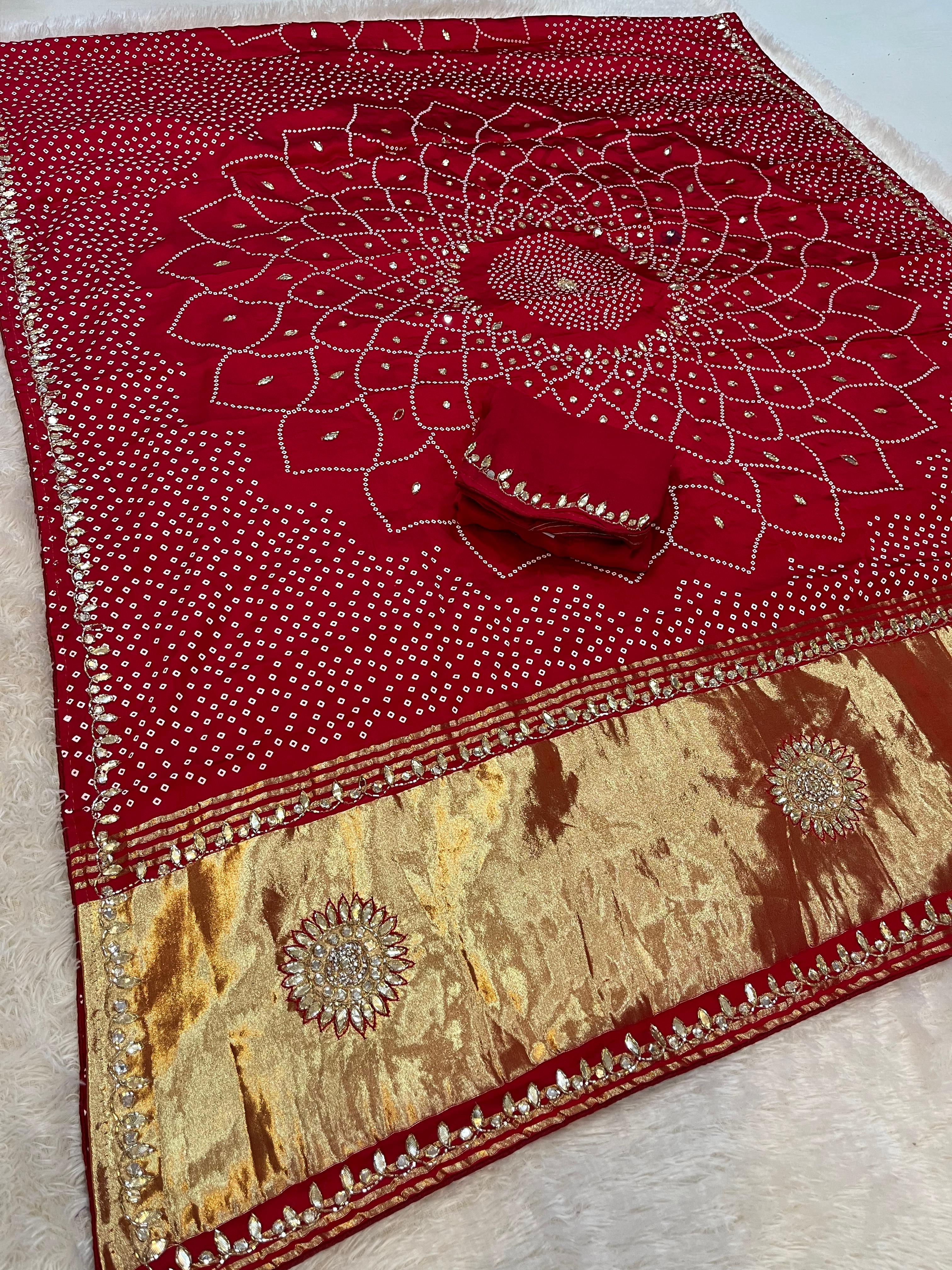 Designer Modal Silk Saree With Handwork