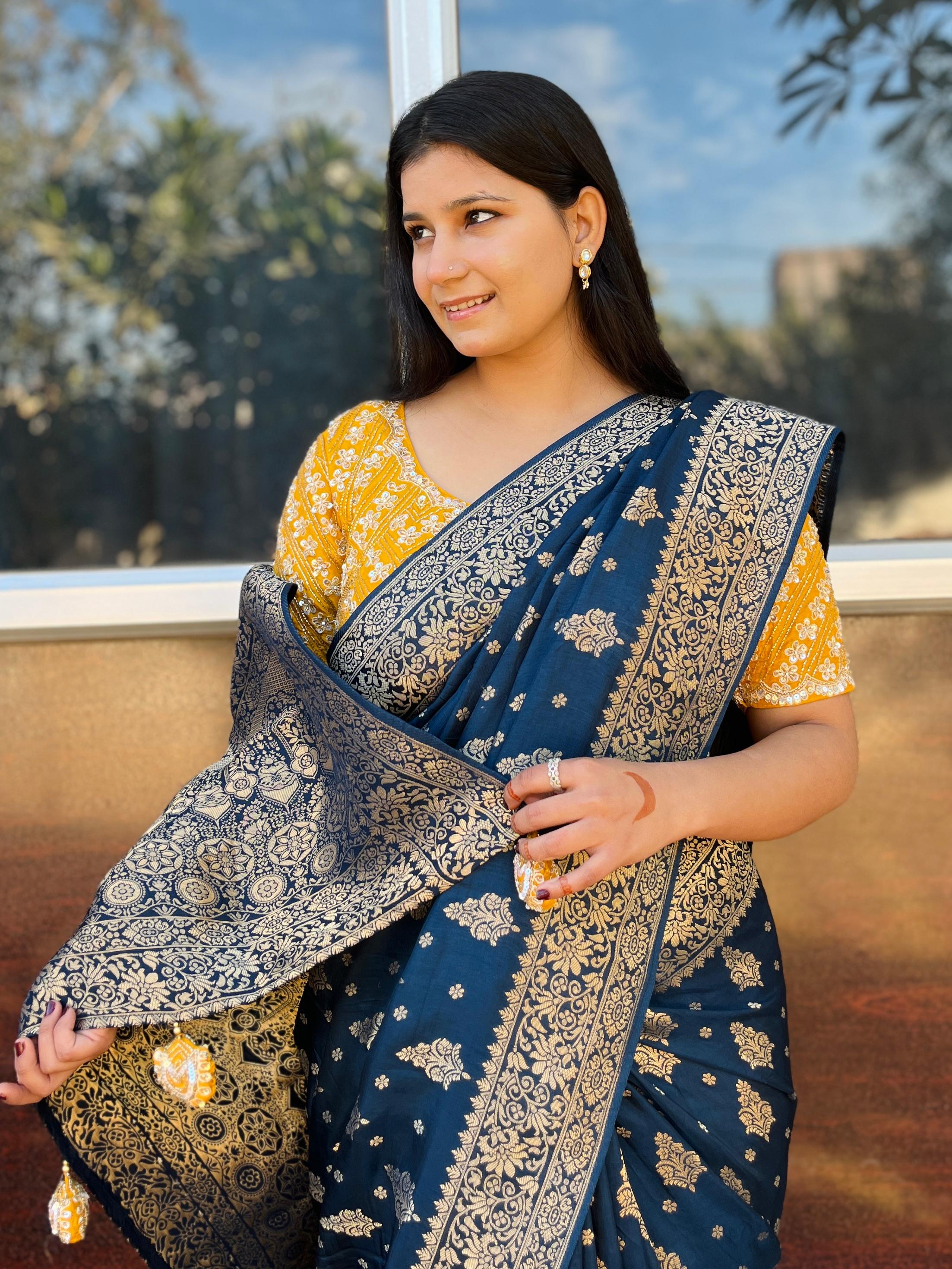 Designer Dolla Silk Saree With Weaving Work X Ready to Ware Blouse