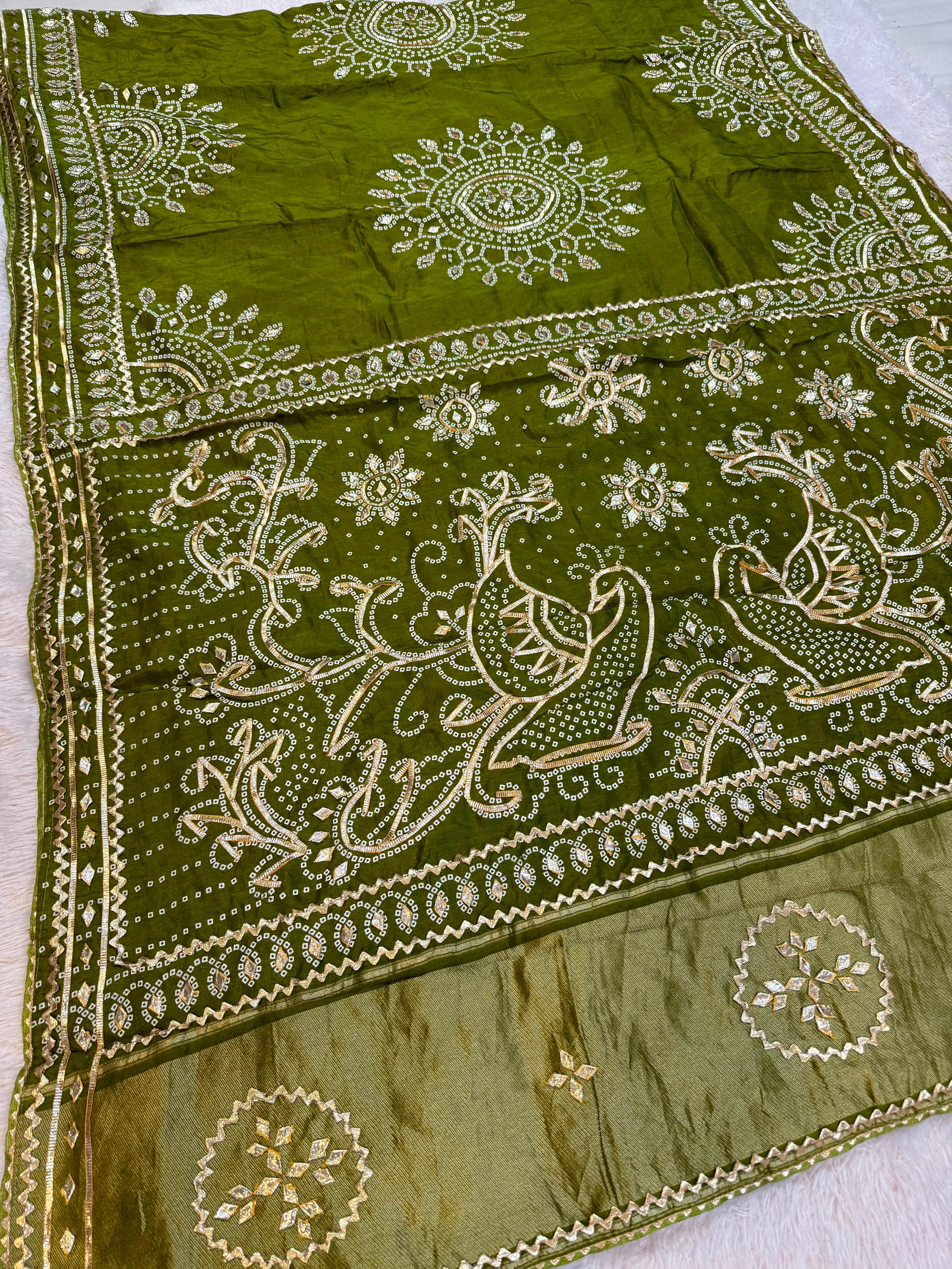 Dolla Silk Saree With Gottapatti Hand Work