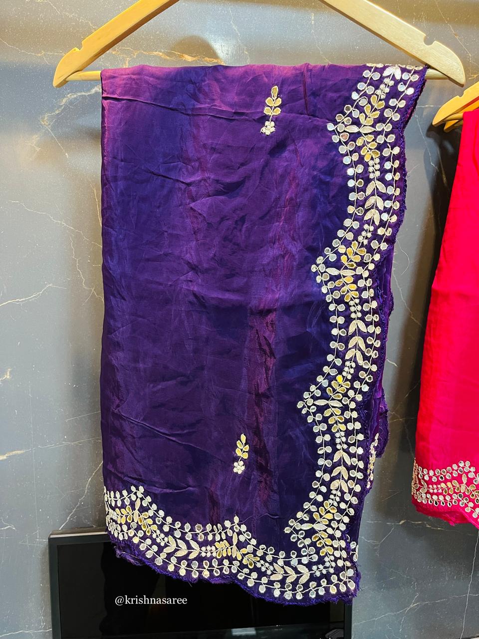 Designer H O Silk Saree With Premium Handwork