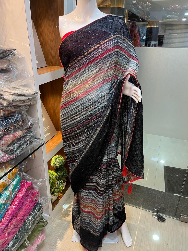 Pure Fancy Fabric Weaving Designer Saree