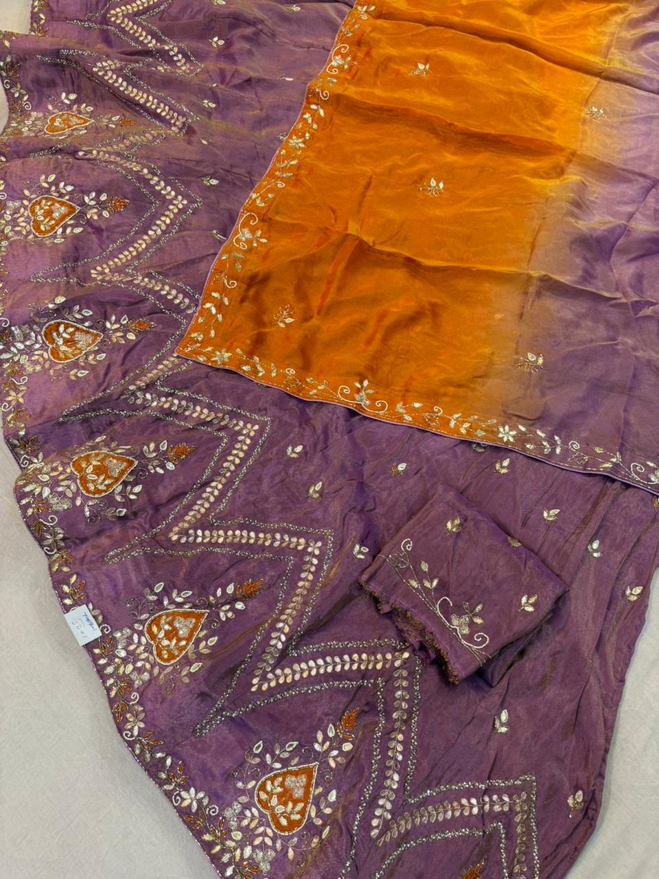 Beautiful Tissue Cosmos Lehenga With Premium Handwork