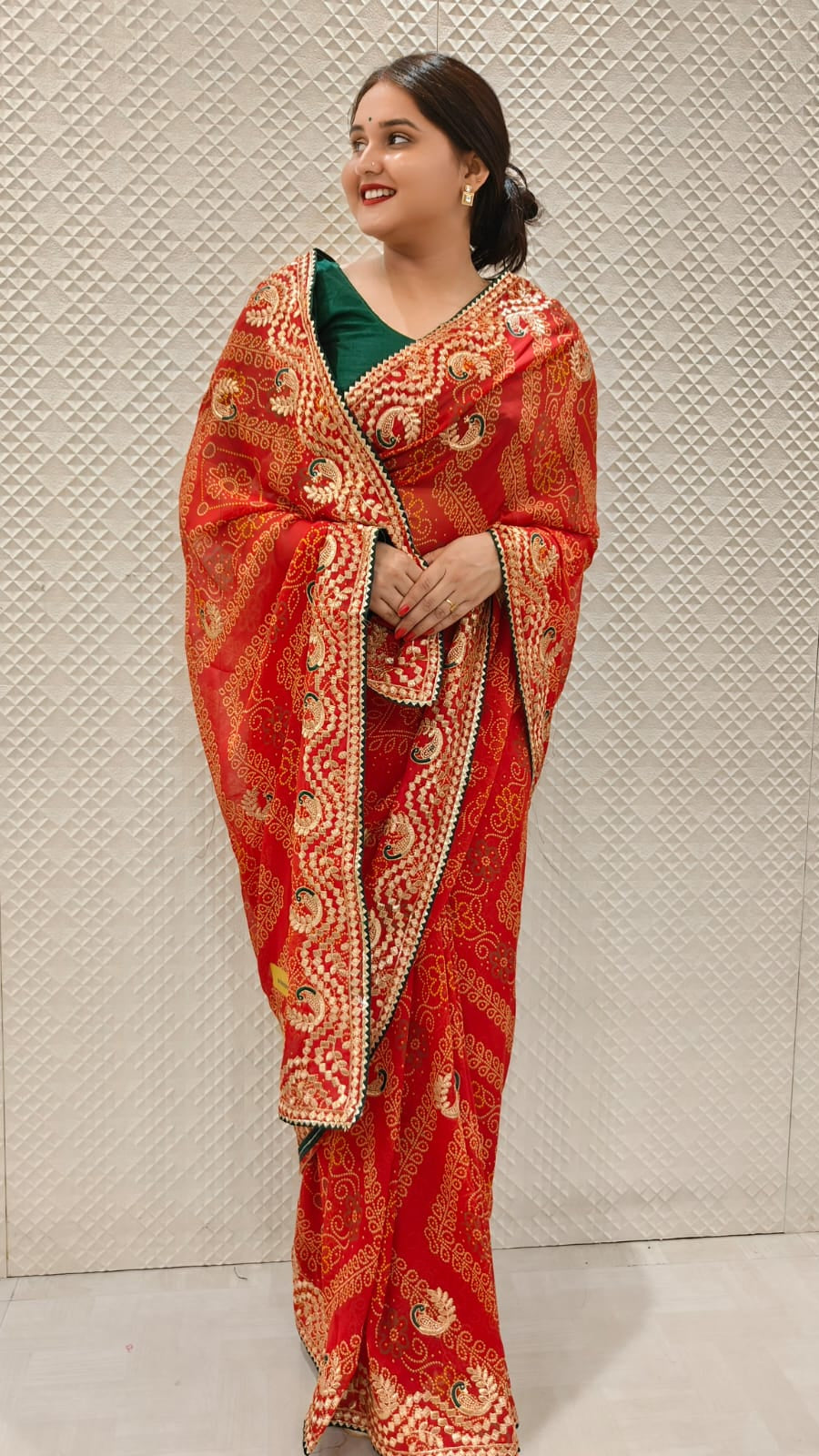 Georgette 60gram Jarri Work Saree