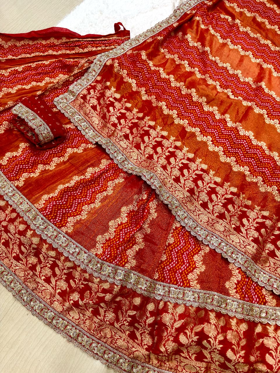 Royal Georgette Lehenga x tissue with handwork